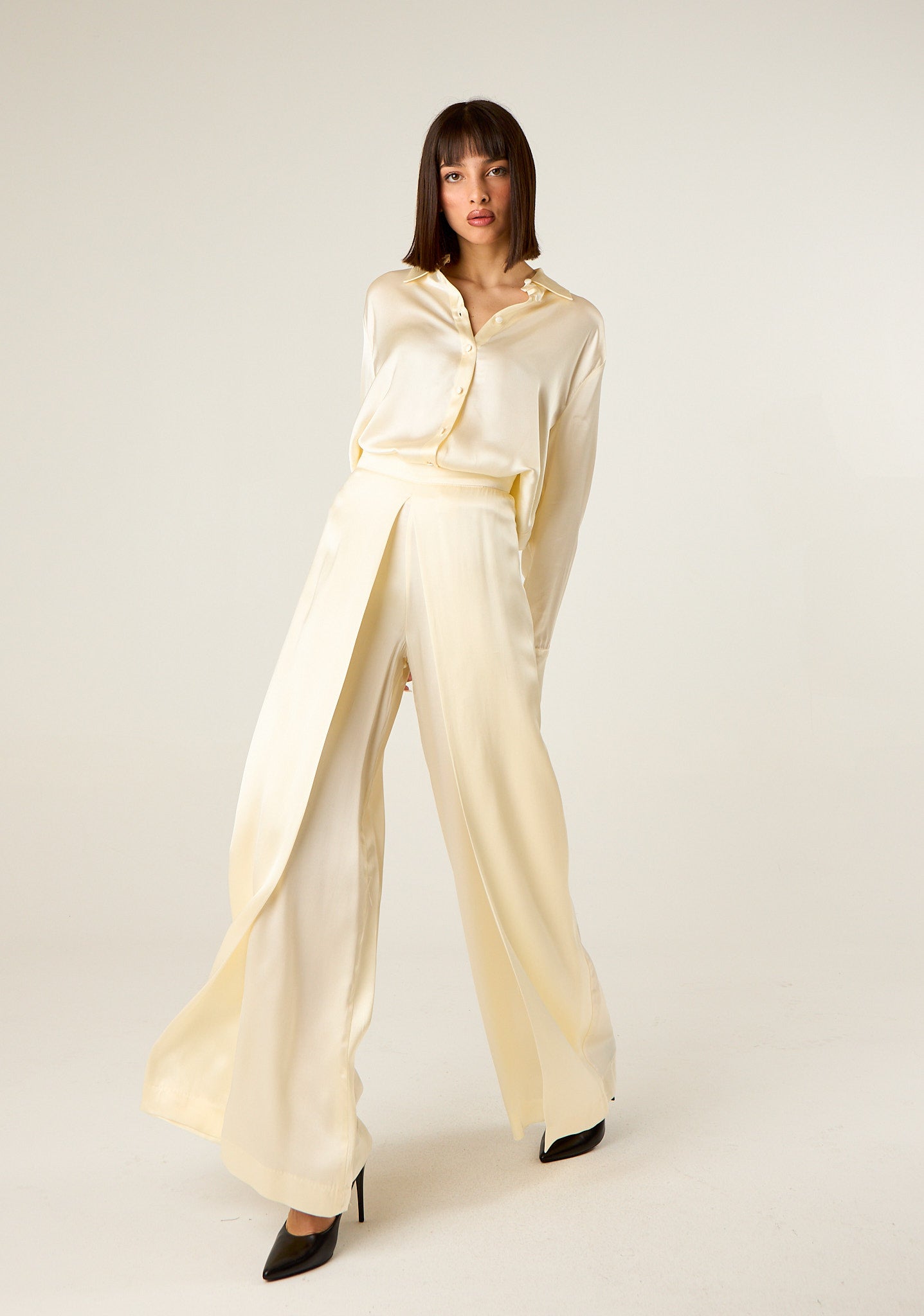 Pantalone con pannelli superiori