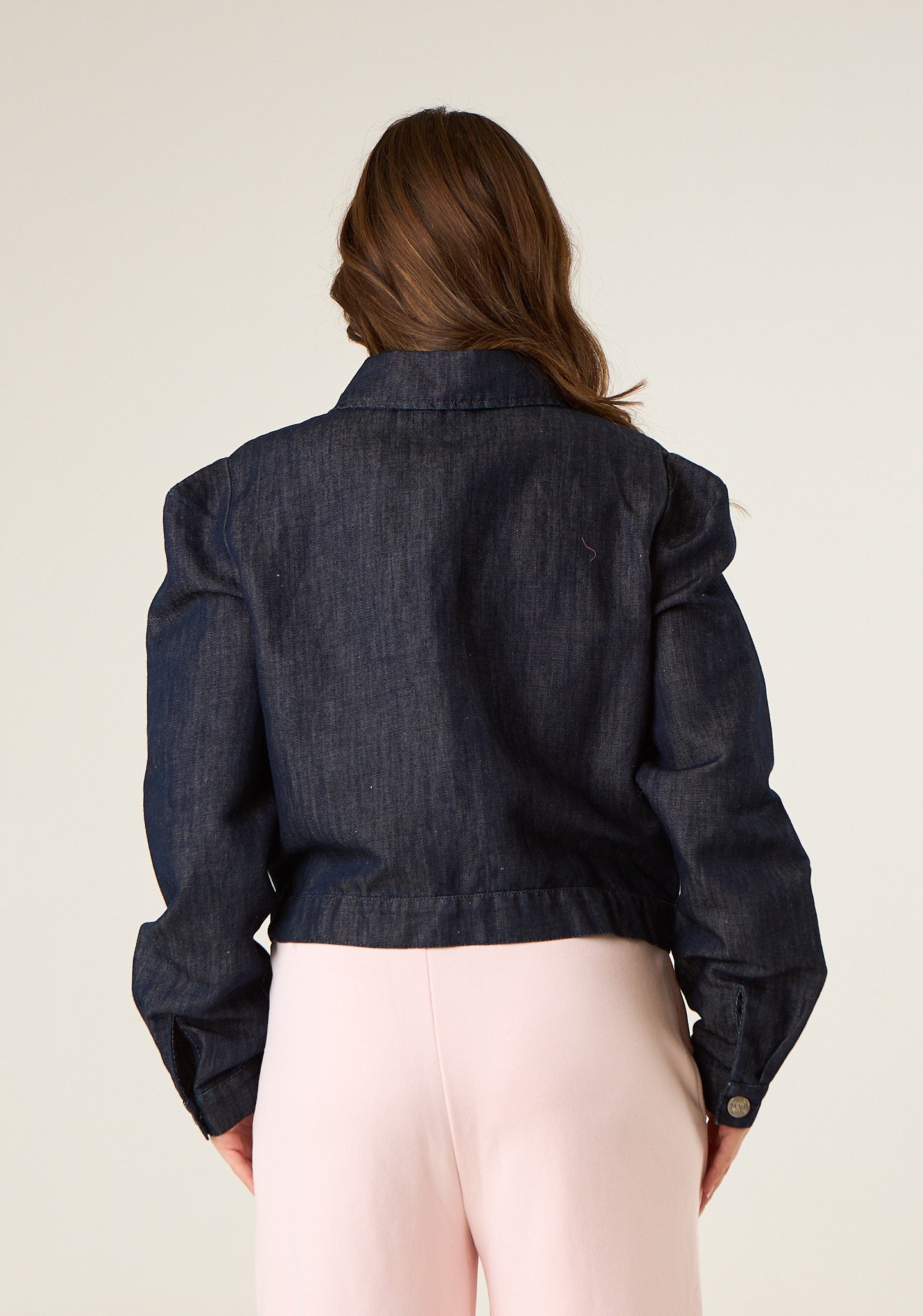 Giubbino in denim a lavaggio scuro