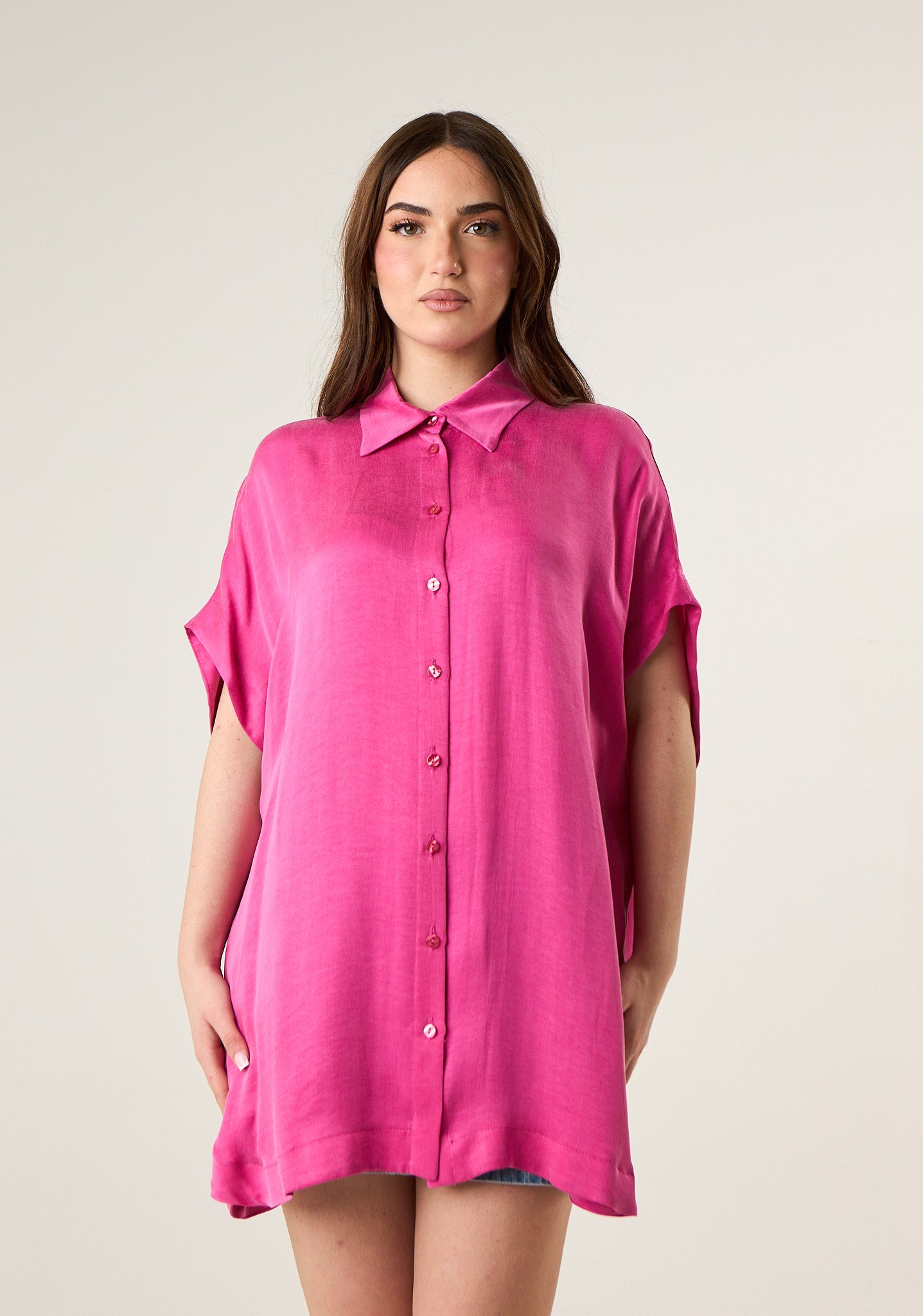 Camicia over in seta