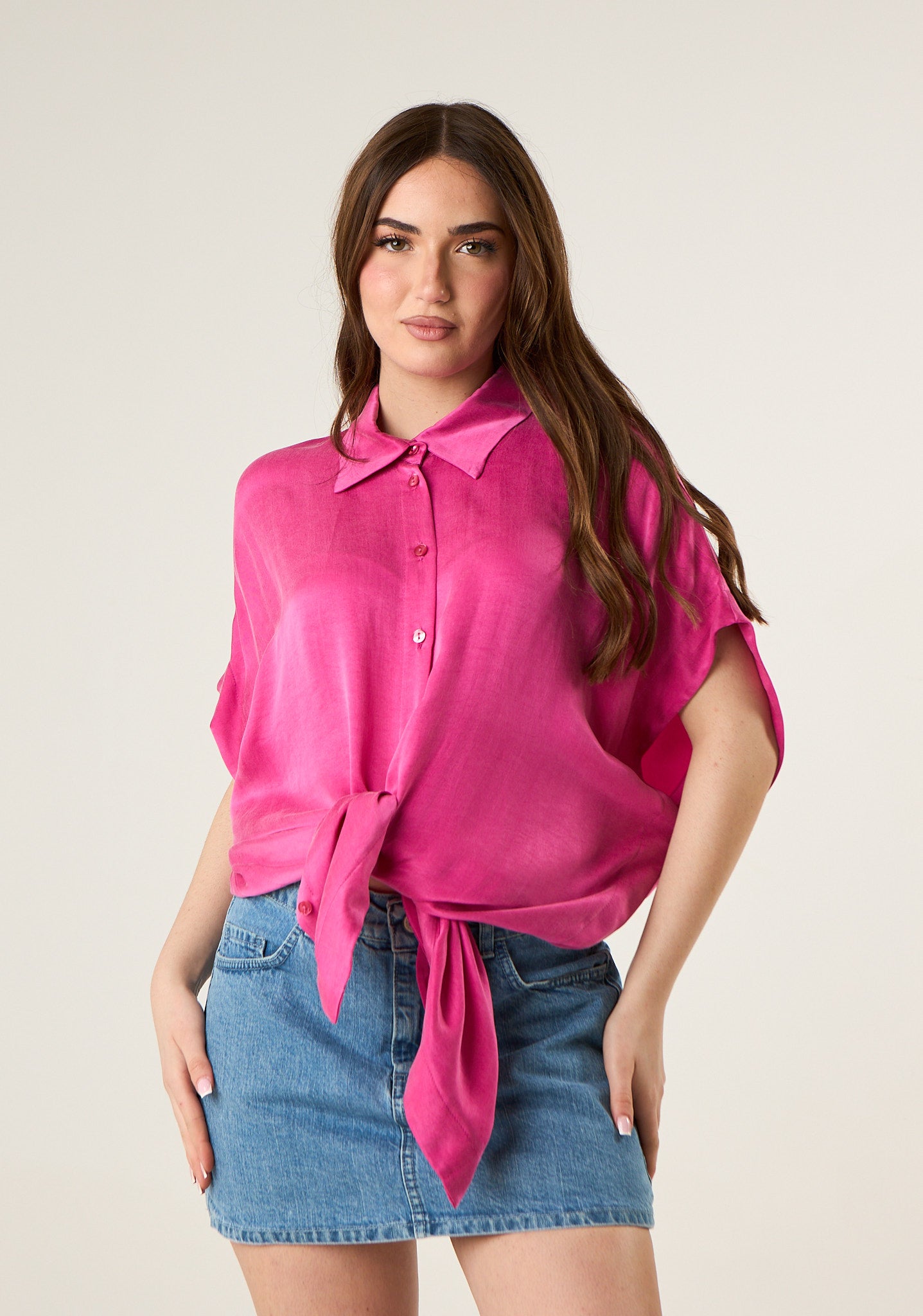 Gonna corta in denim