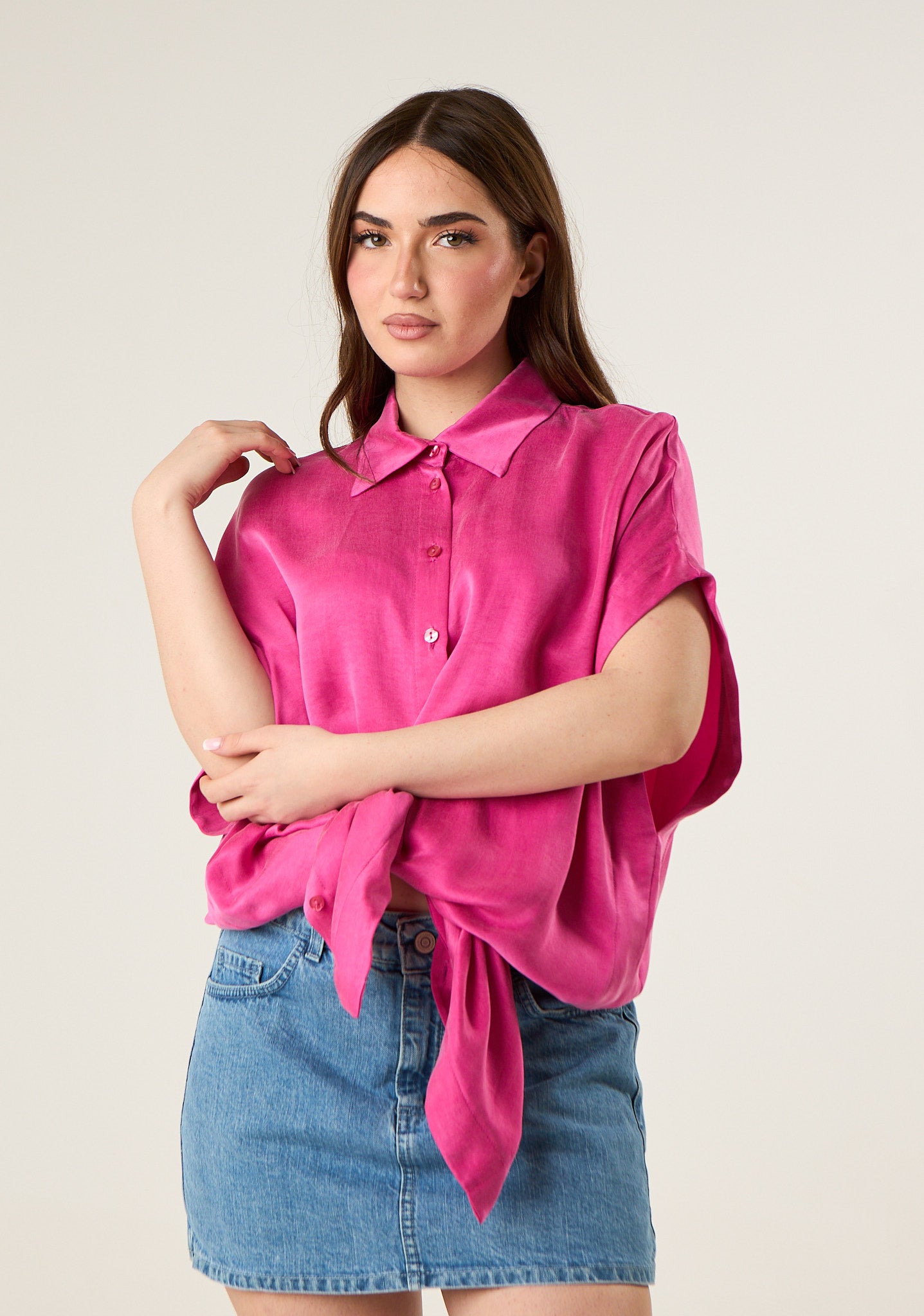 Camicia over in seta