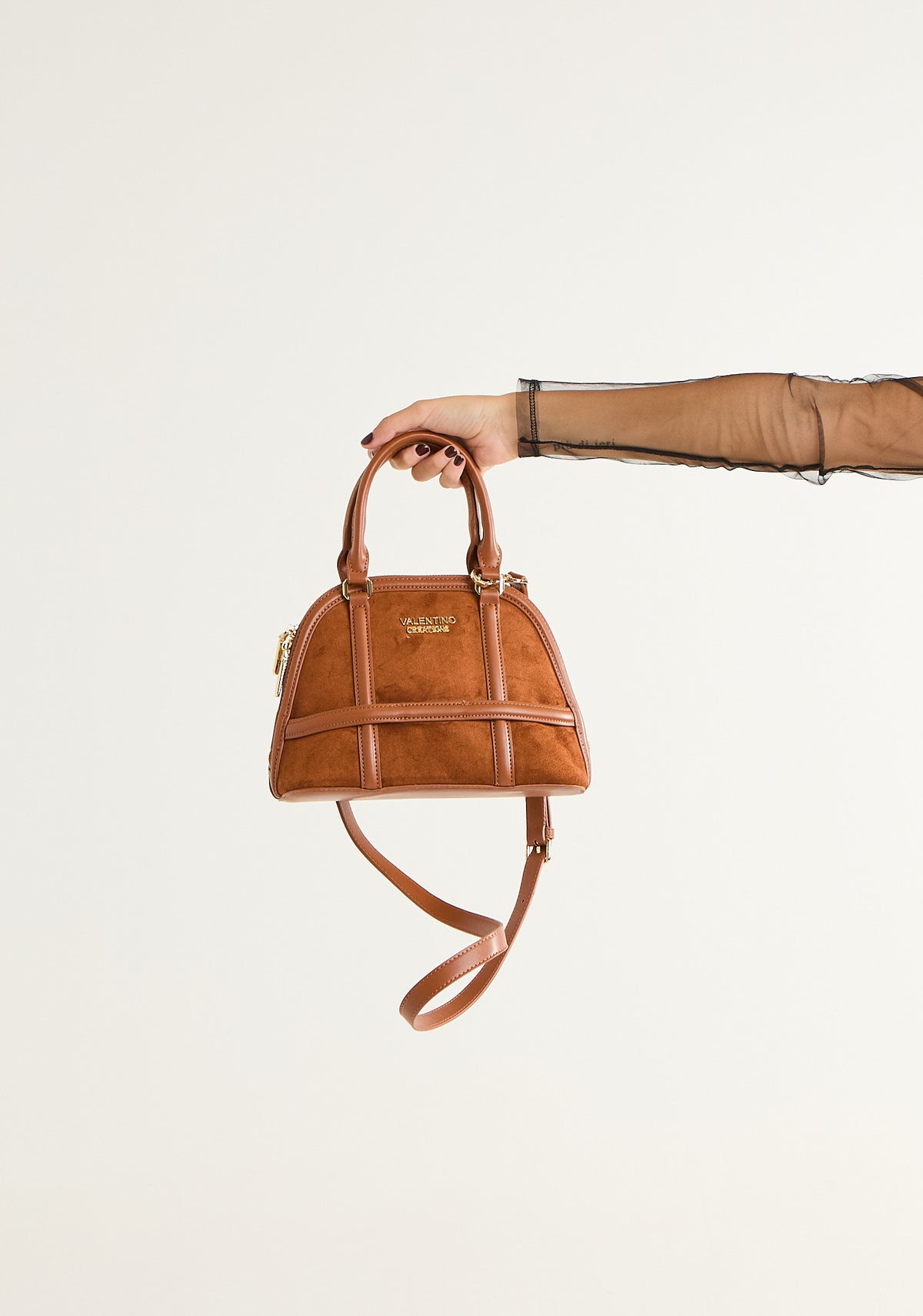 Borsa bauletto a motivo geometrico