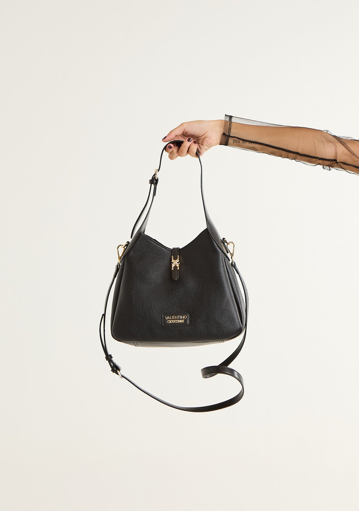 Borsa hobo con dettaglio gancio