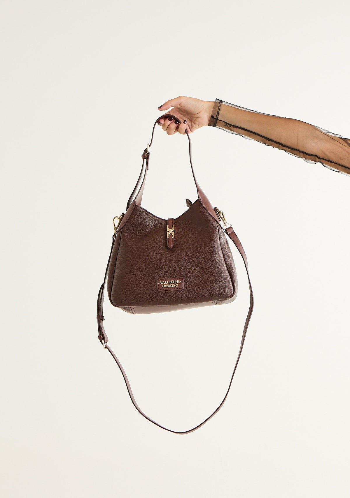 Borsa hobo con dettaglio gancio