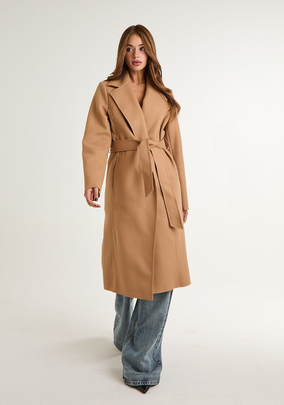 Cappotto in panno tinta unita