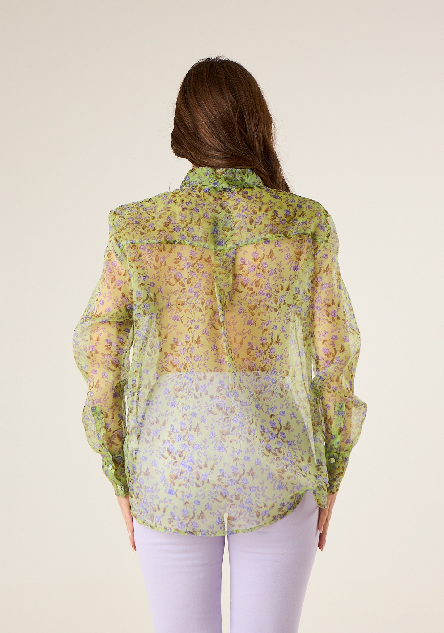 Camicia floreale in seta