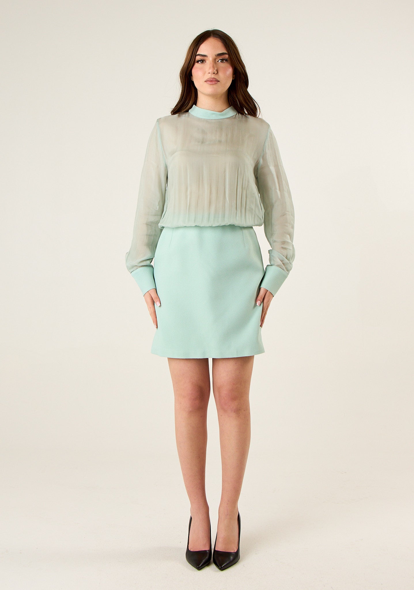 Abito corto sblusato