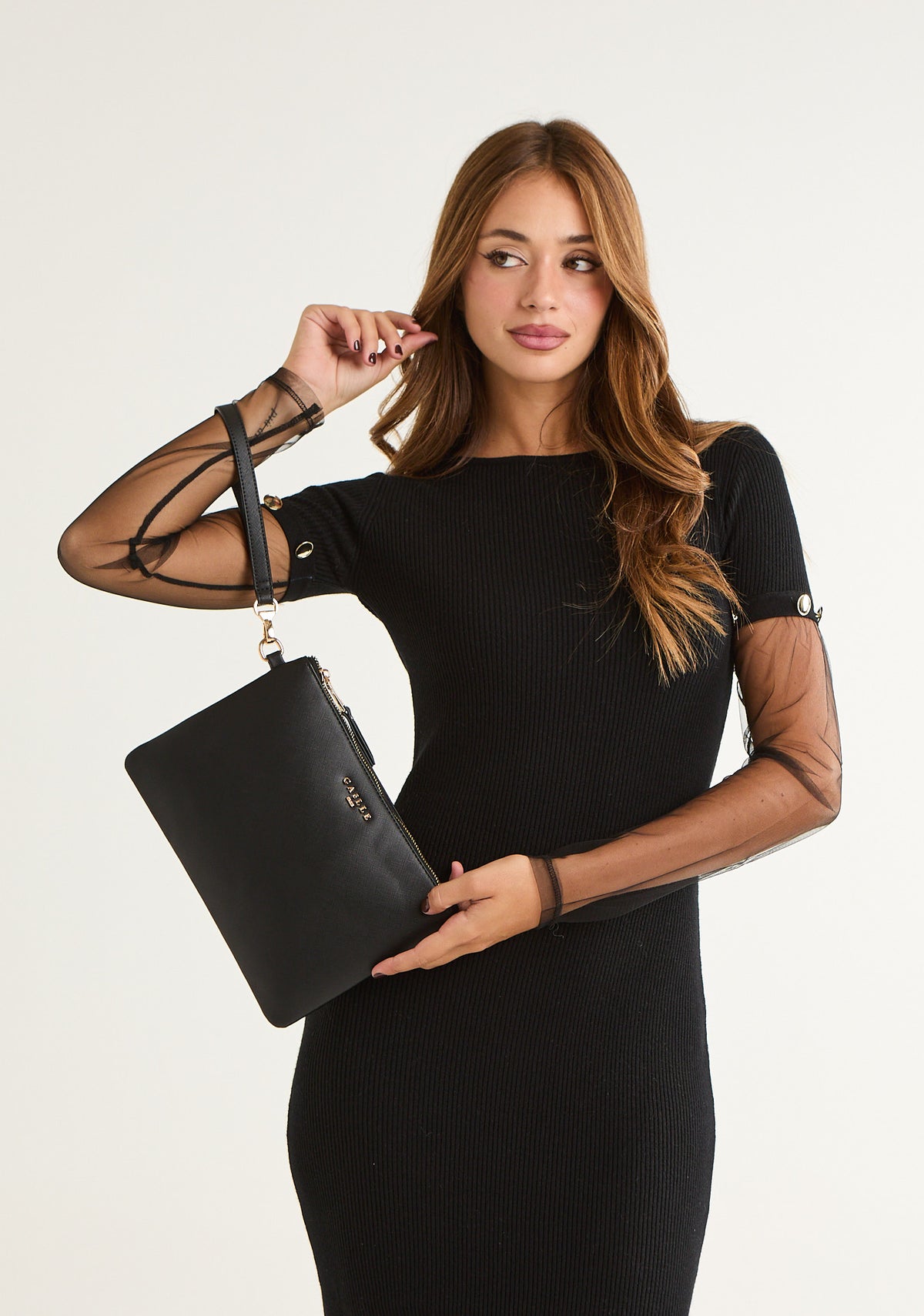 Pochette essential in saffiano