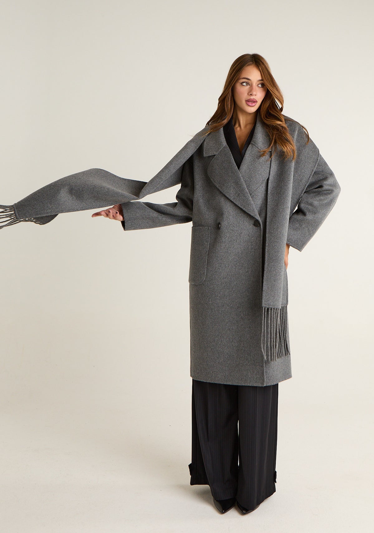 Cappotto con sciarpa coordinata