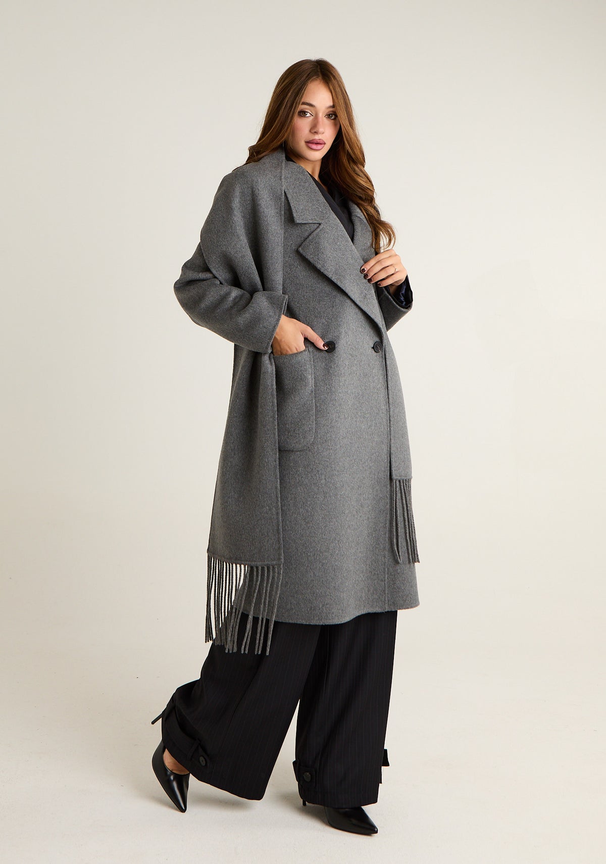 Cappotto con sciarpa coordinata
