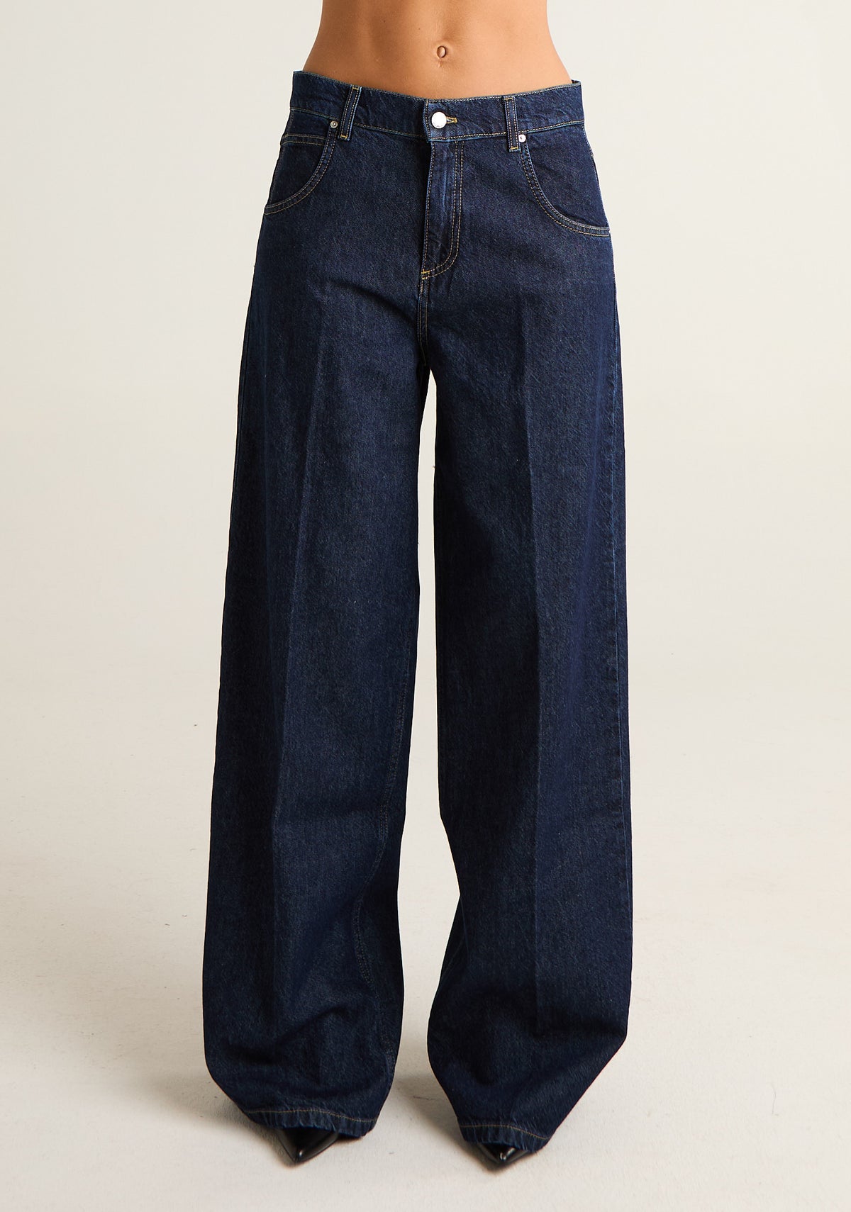 Jeans palazzo a lavaggio scuro