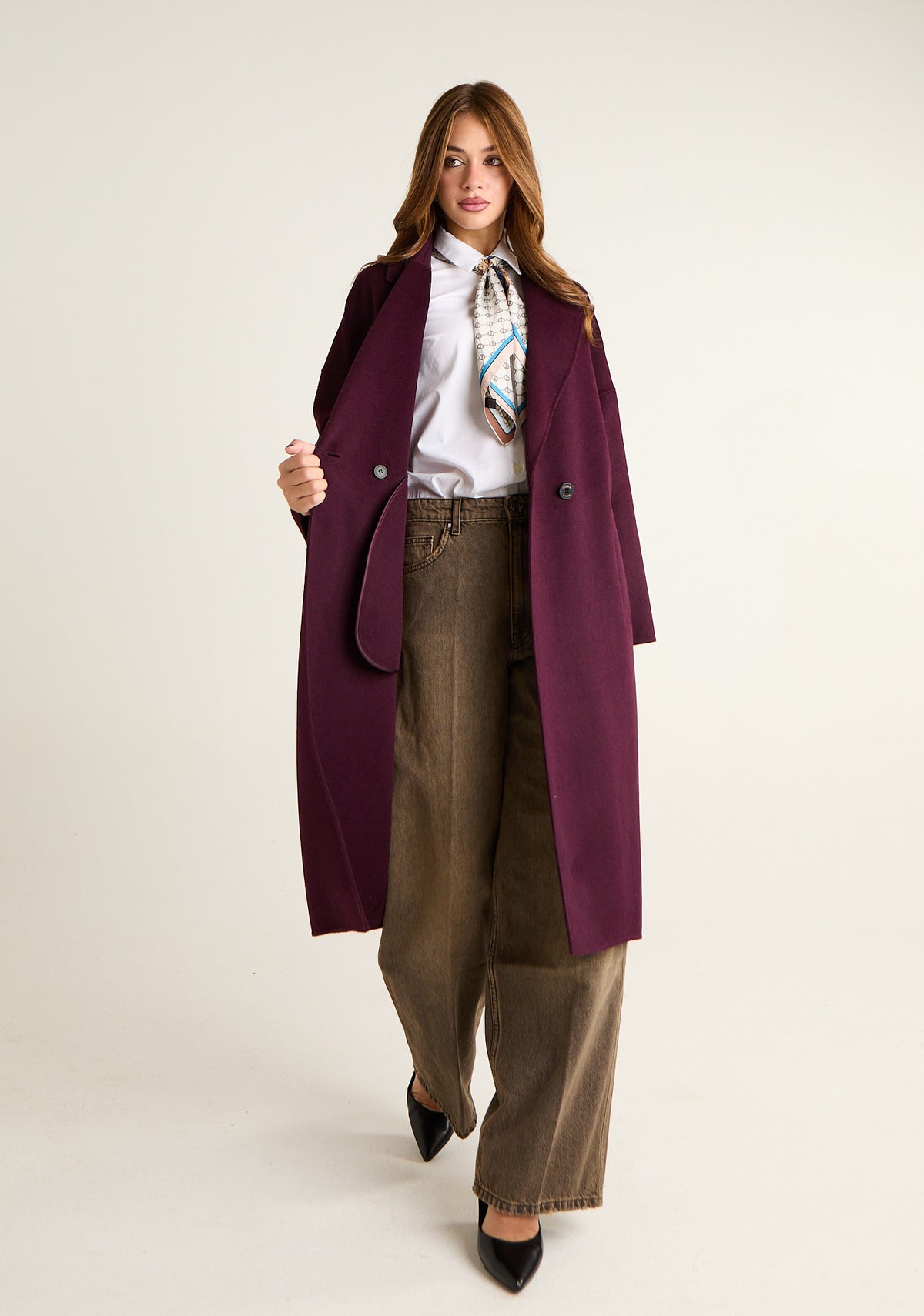 Cappotto doppiopetto in panno