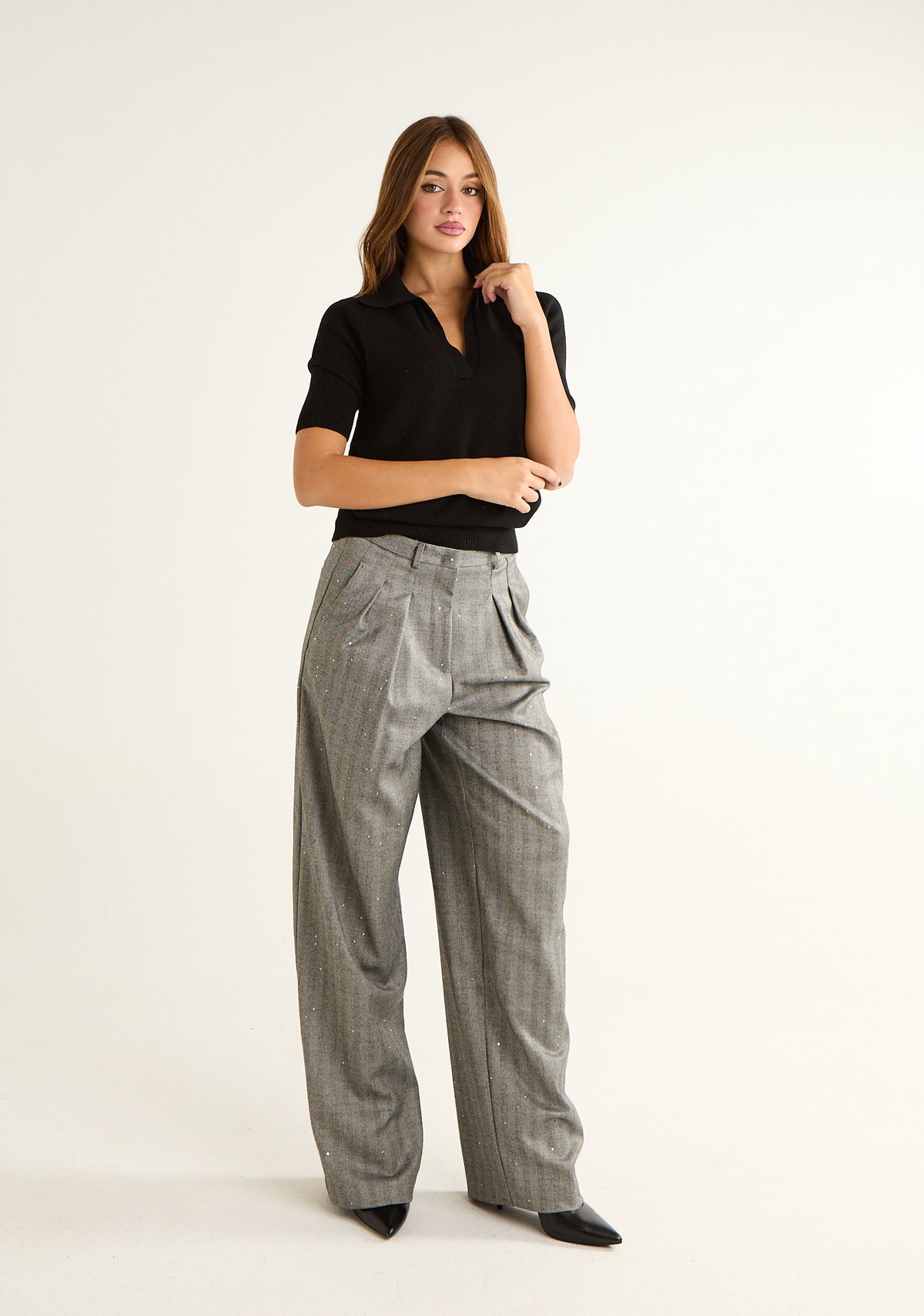 Pantalone over in tessuto sartoriale