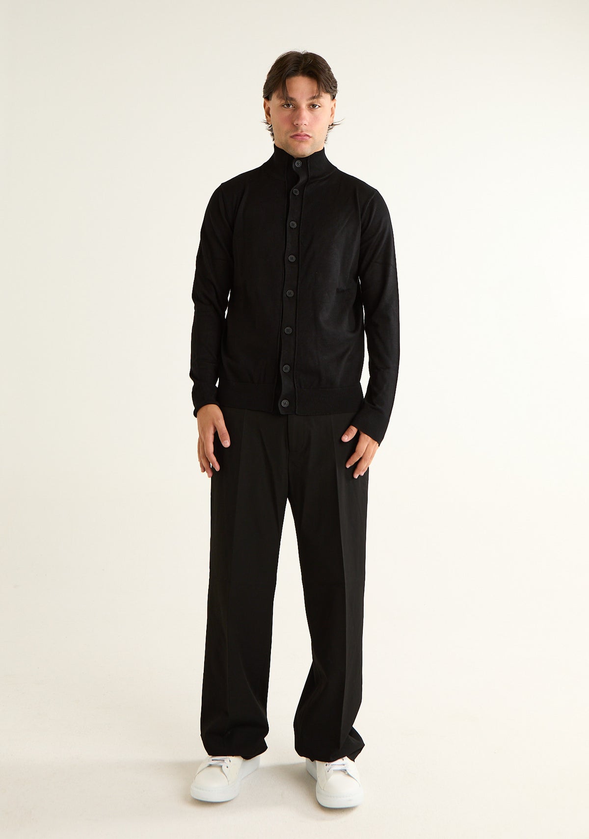 Cardigan lupetto