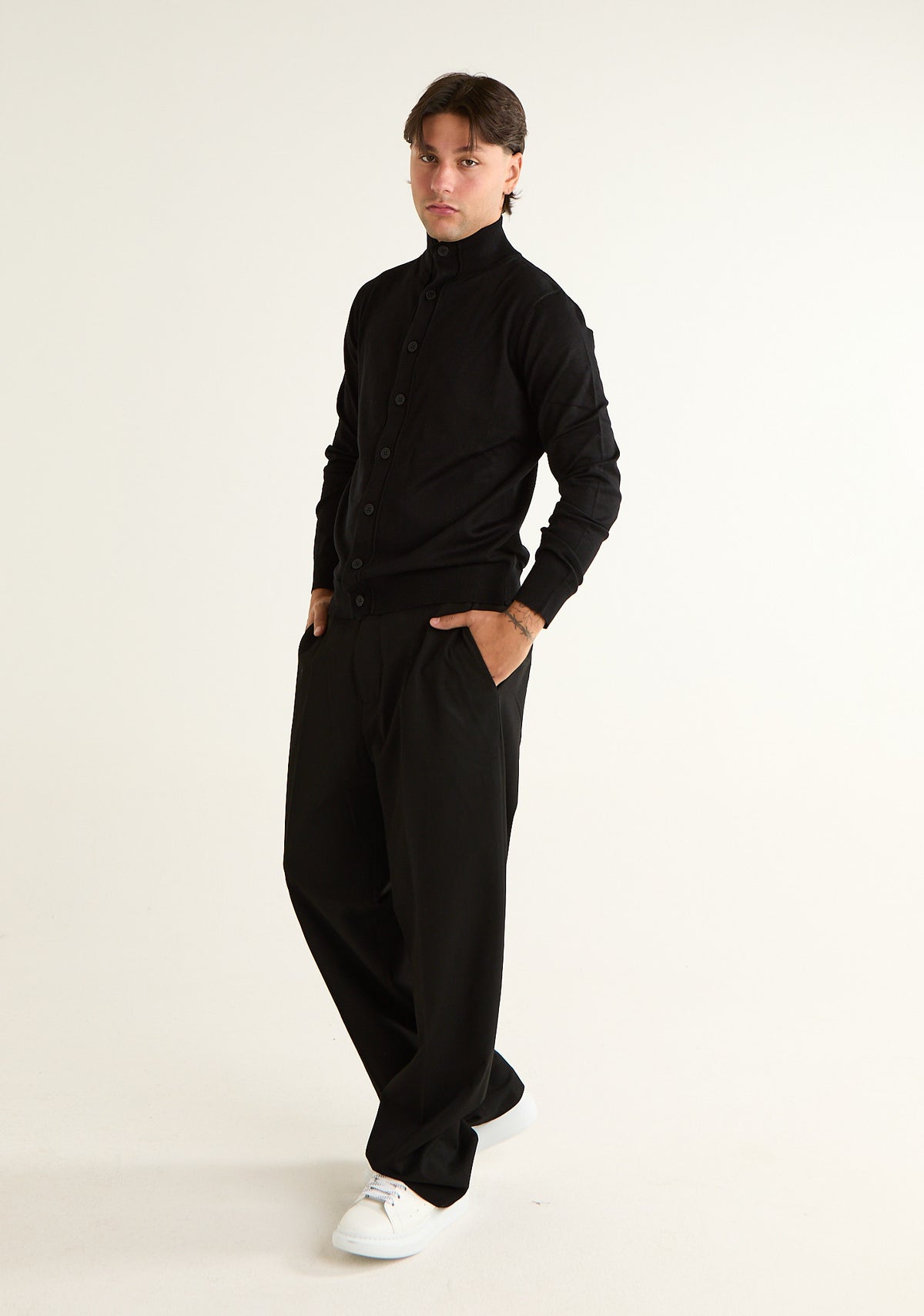 Cardigan lupetto