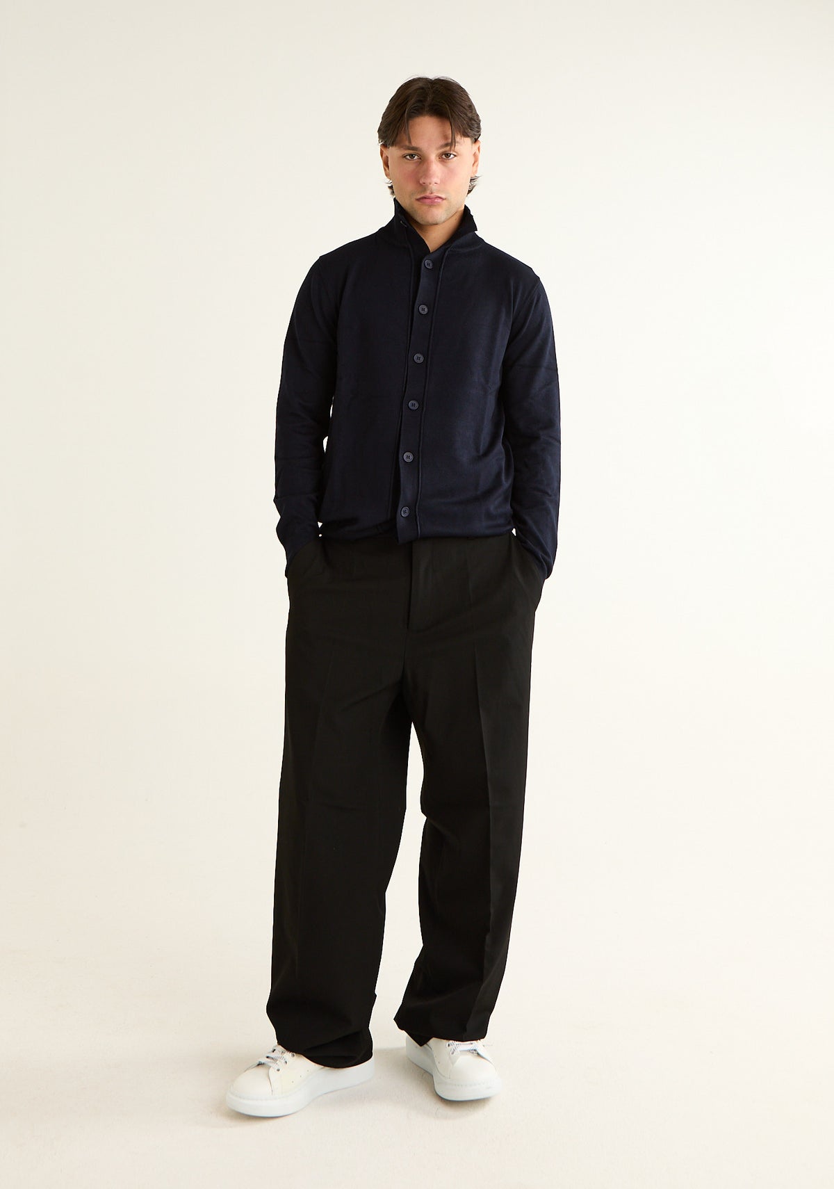 Cardigan lupetto