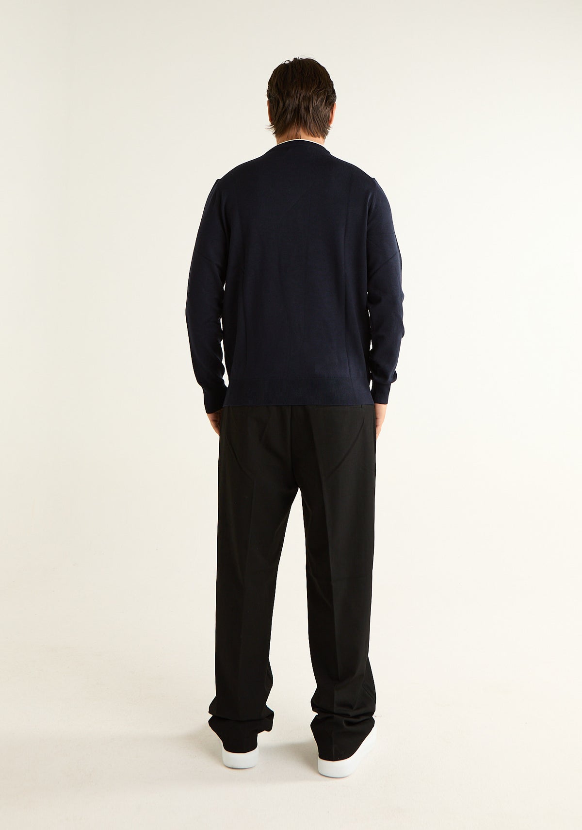 Maglia paricollo bicolore