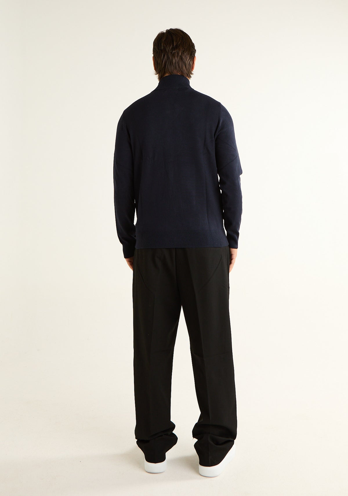 Maglia lupetto bicolore con zip