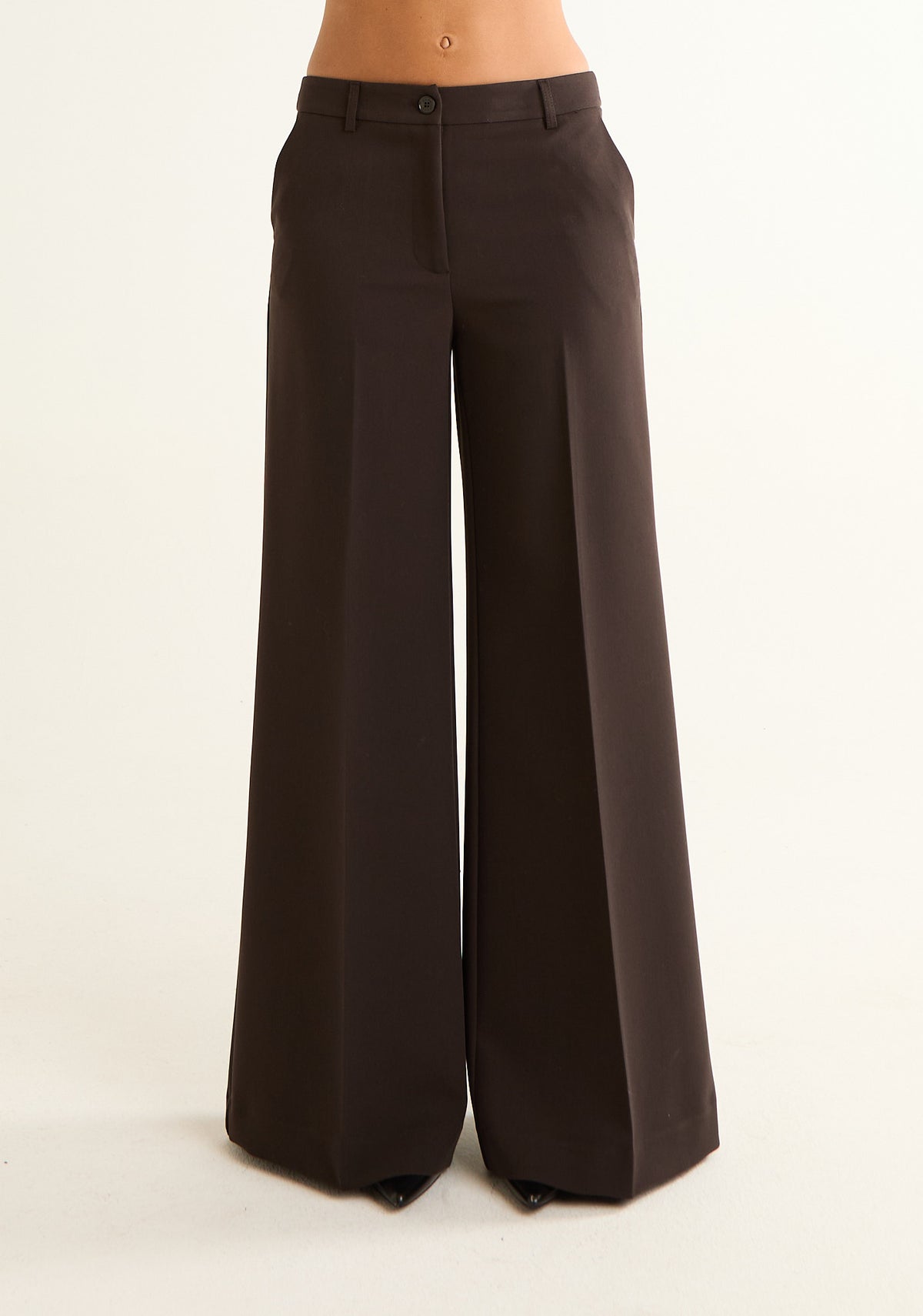 Pantalone palazzo in tessuto fluido