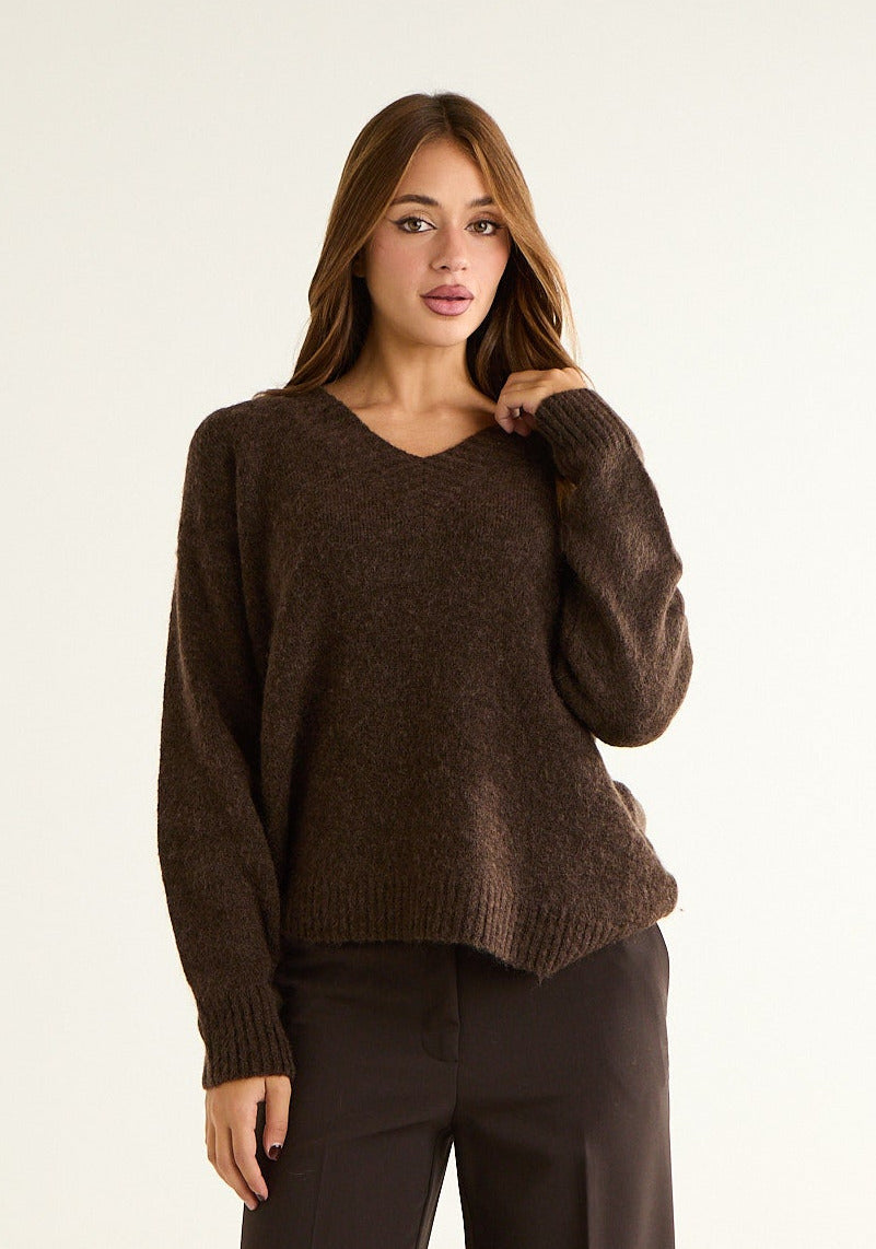 Maglia over in misto mohair