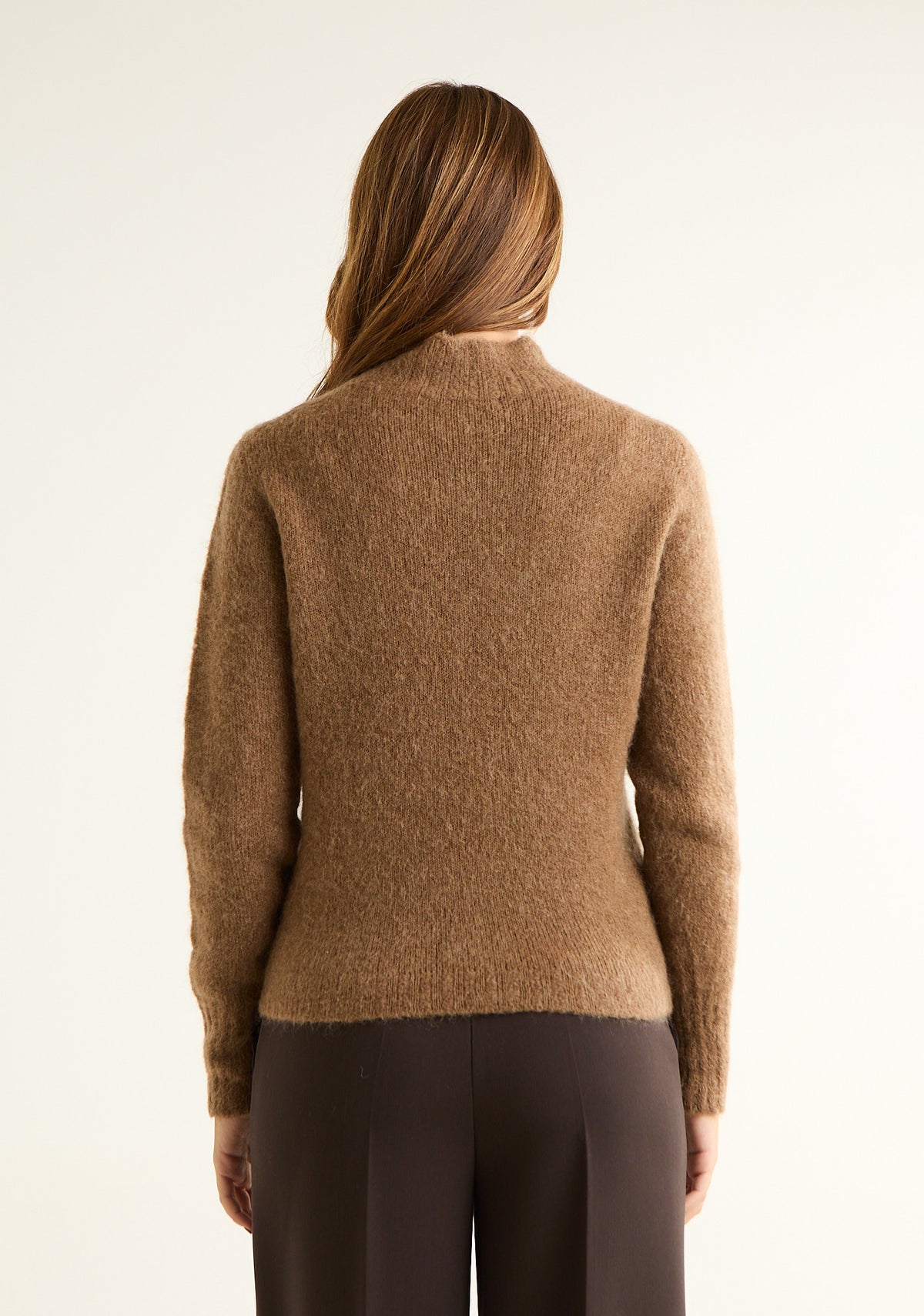 Maglia mezzo collo in misto mohair