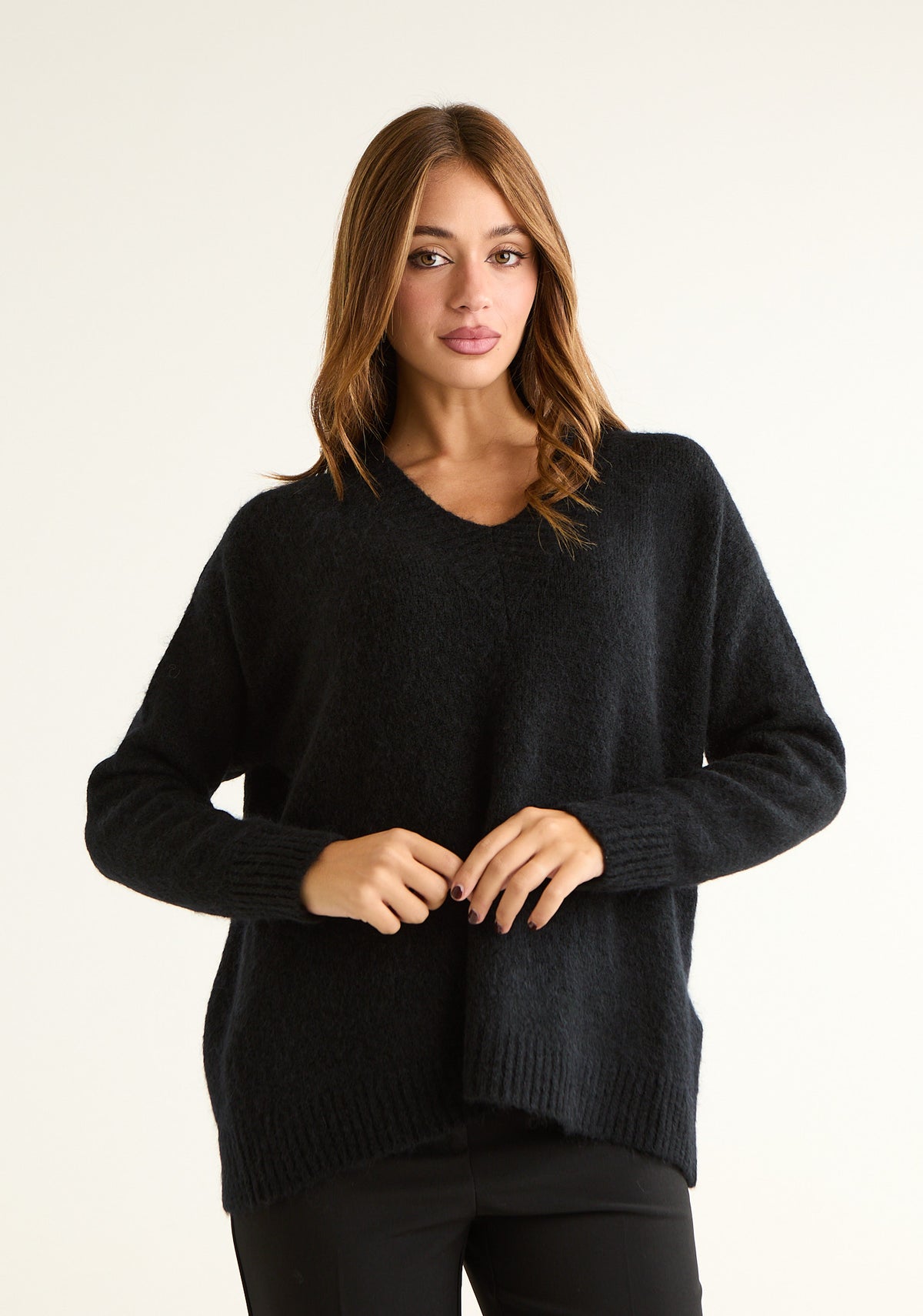 Maglia over in misto mohair