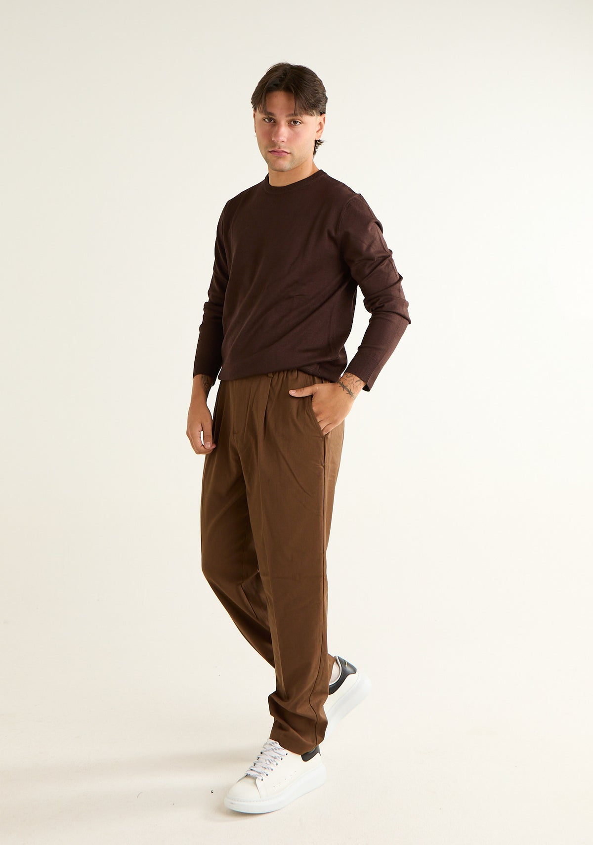 Pantalone a piega stirata
