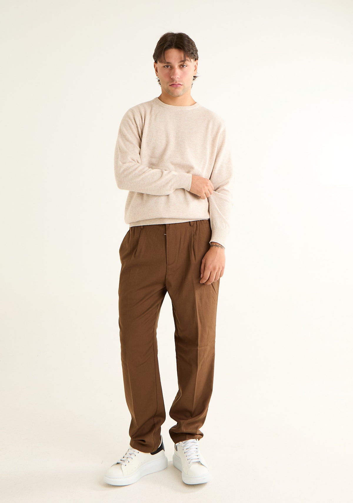 Maglia paricollo in cashmere