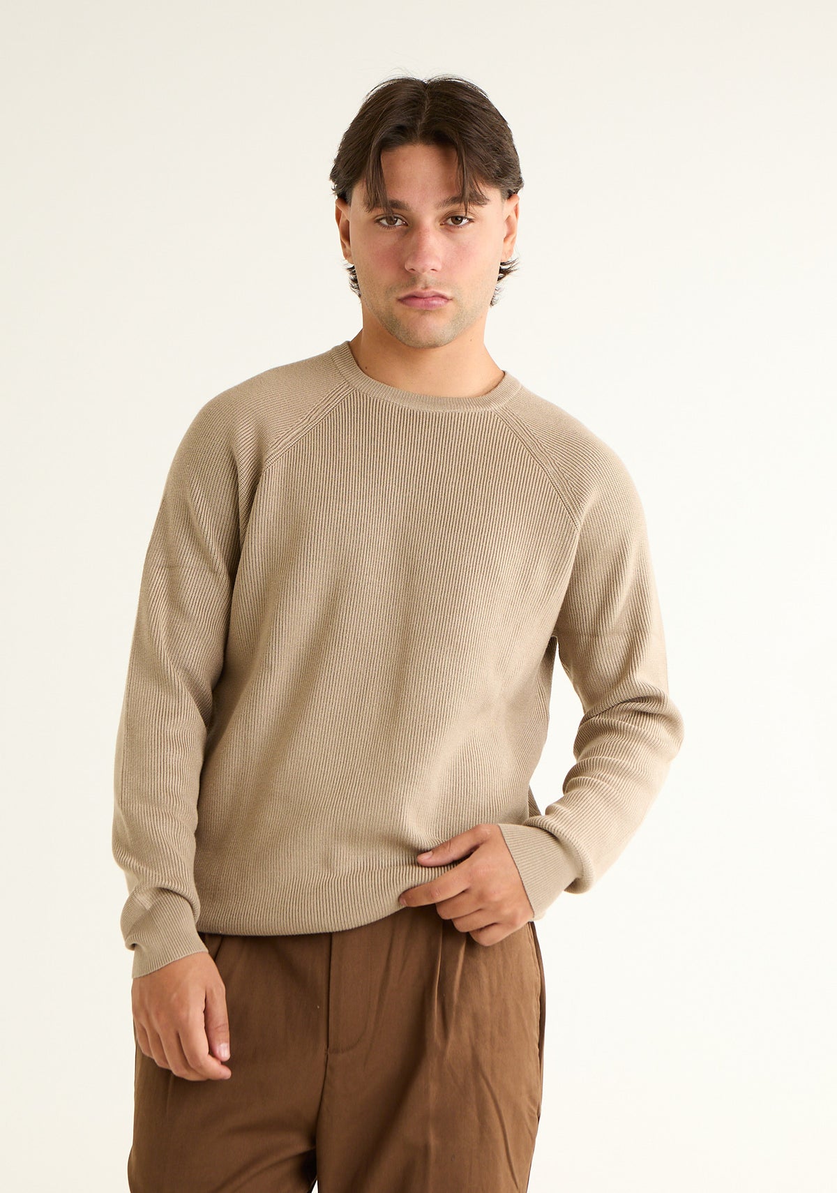 Maglia paricollo in costa inglese