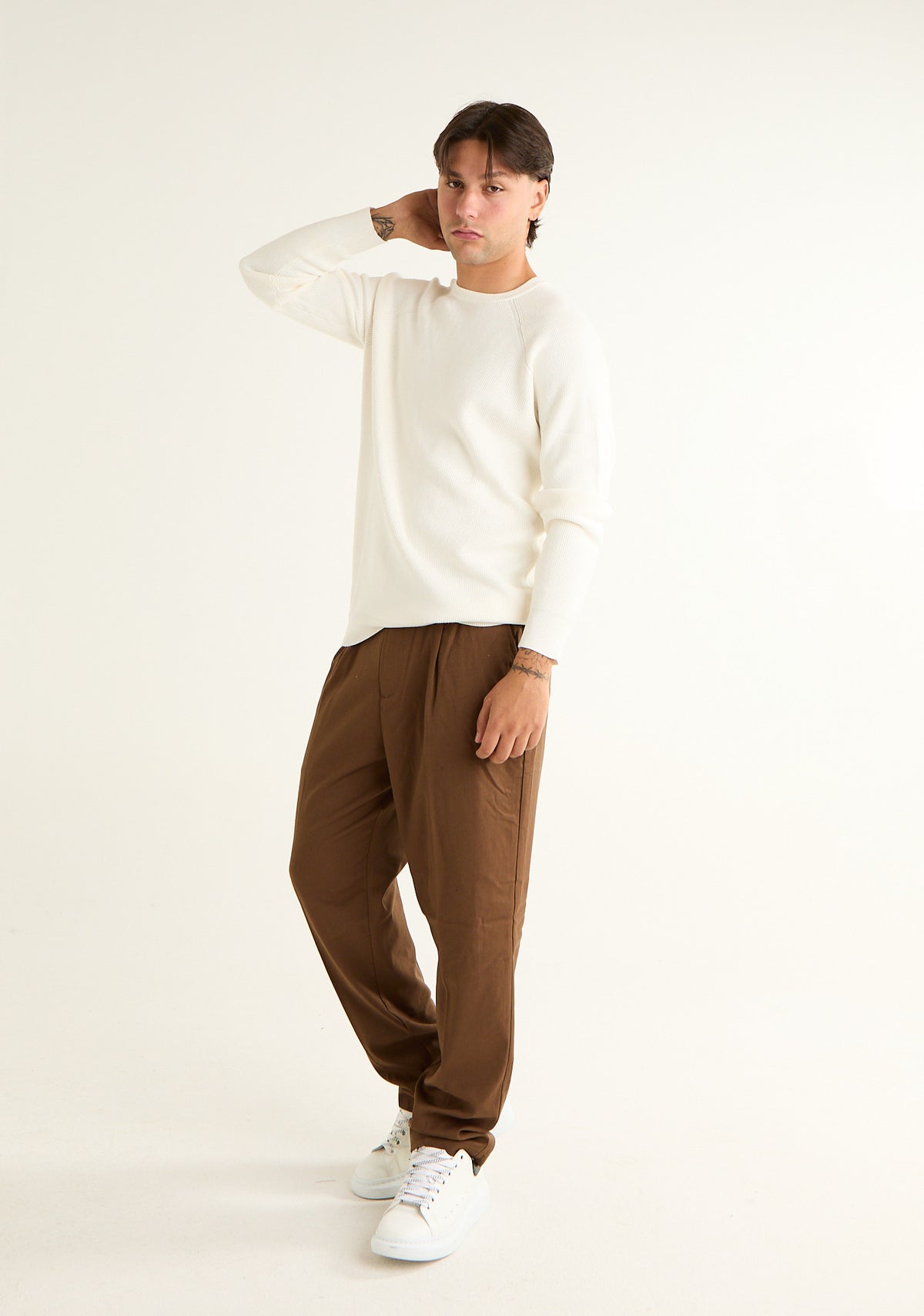 Maglia paricollo in costa inglese