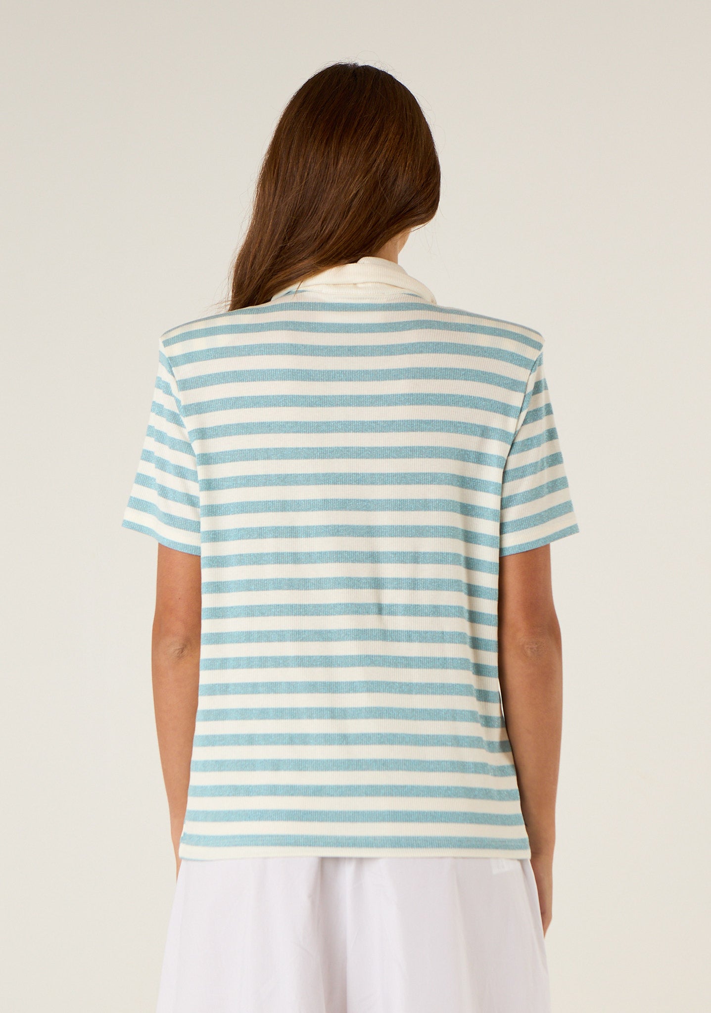 Polo a righe lurex