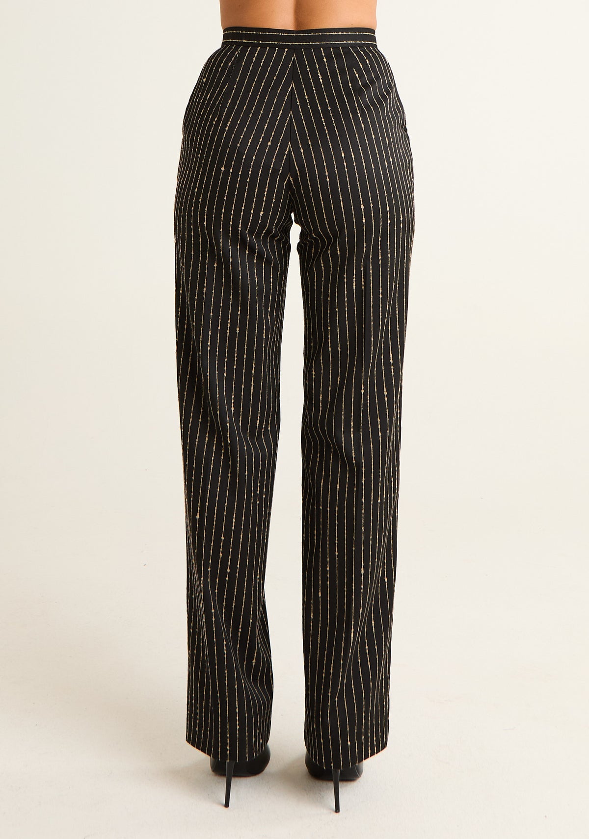 Pantalone con gessature in cotone