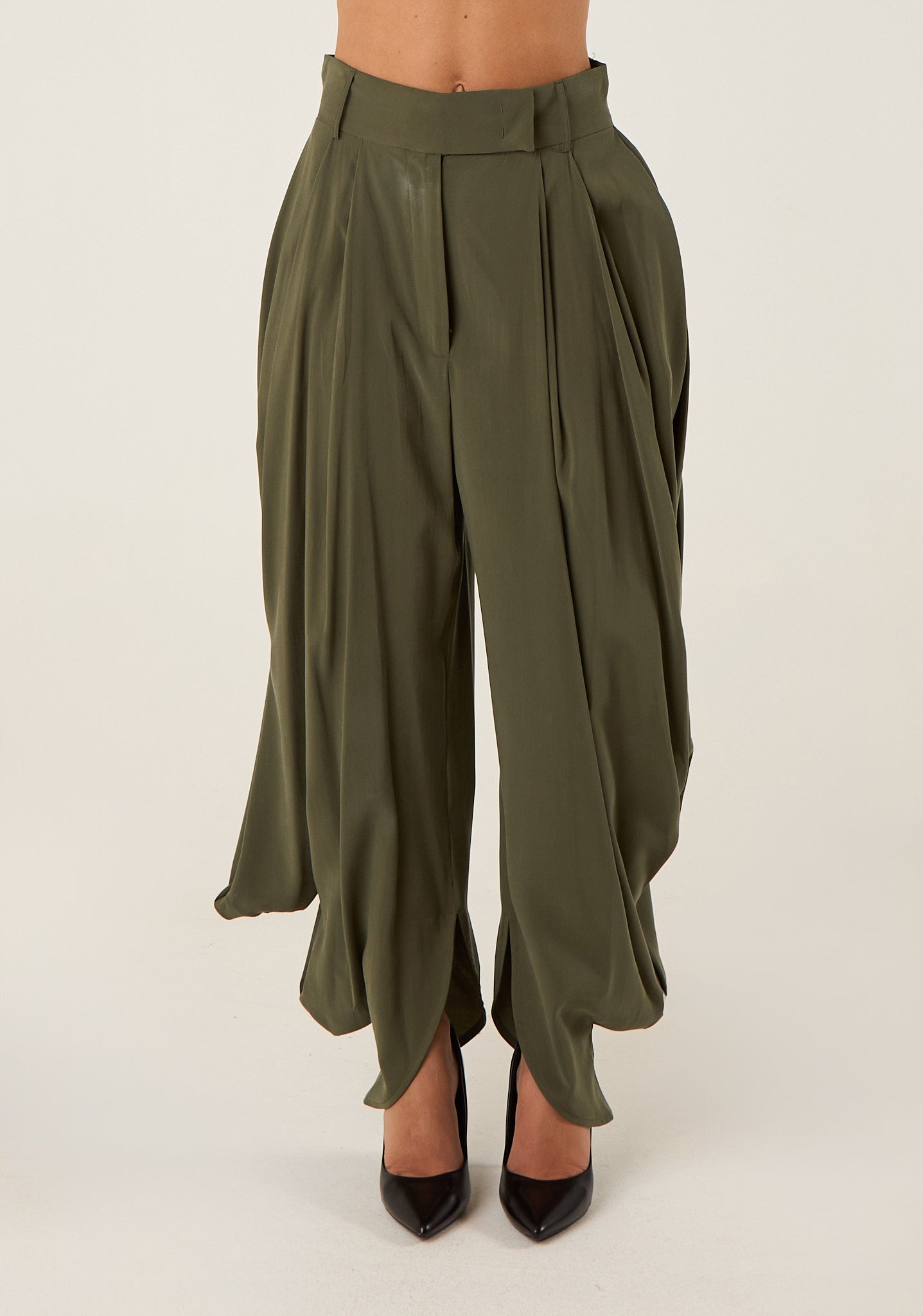 Pantalone harem drappeggiato