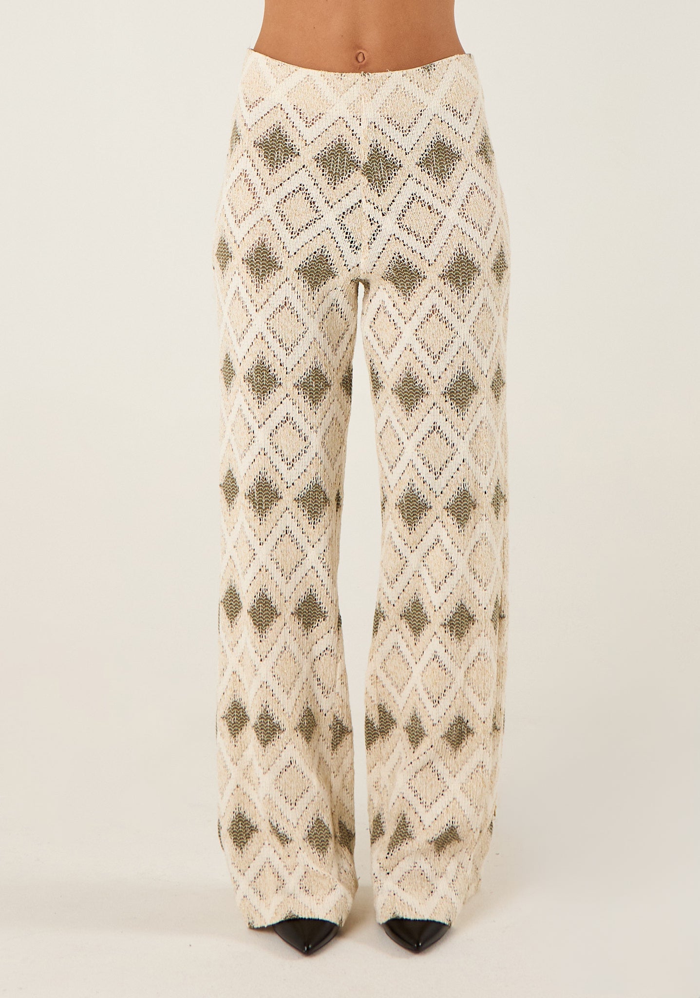 Pantalone palazzo in maglia