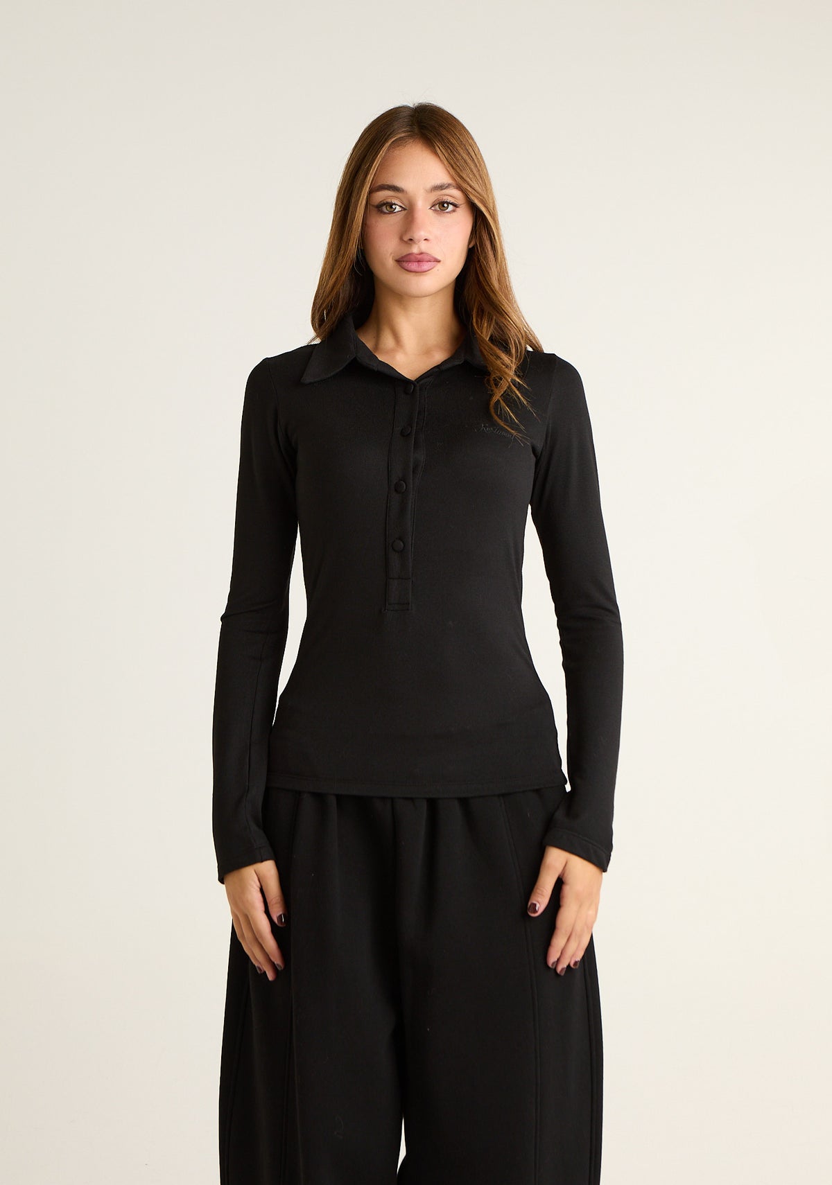Maglia polo maniche lunghe