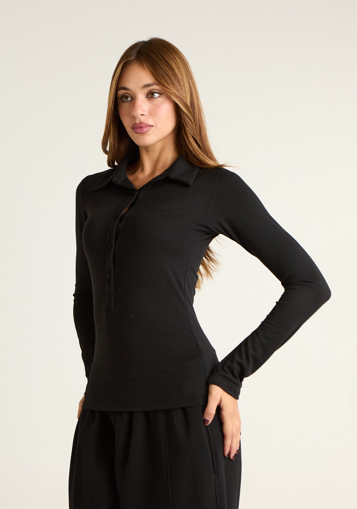 Maglia polo maniche lunghe