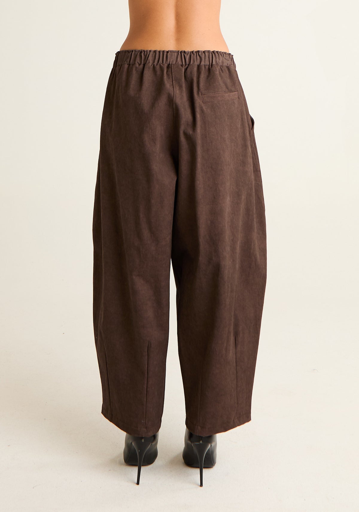 Jeans balloon in tela lavata