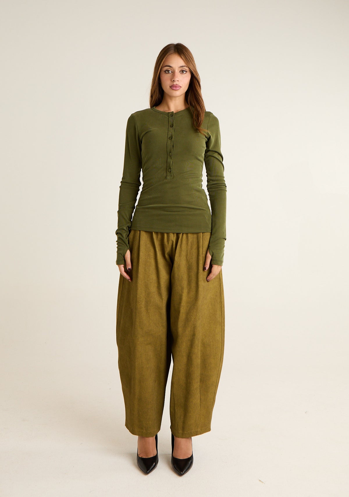 Maglia con scollo serafino