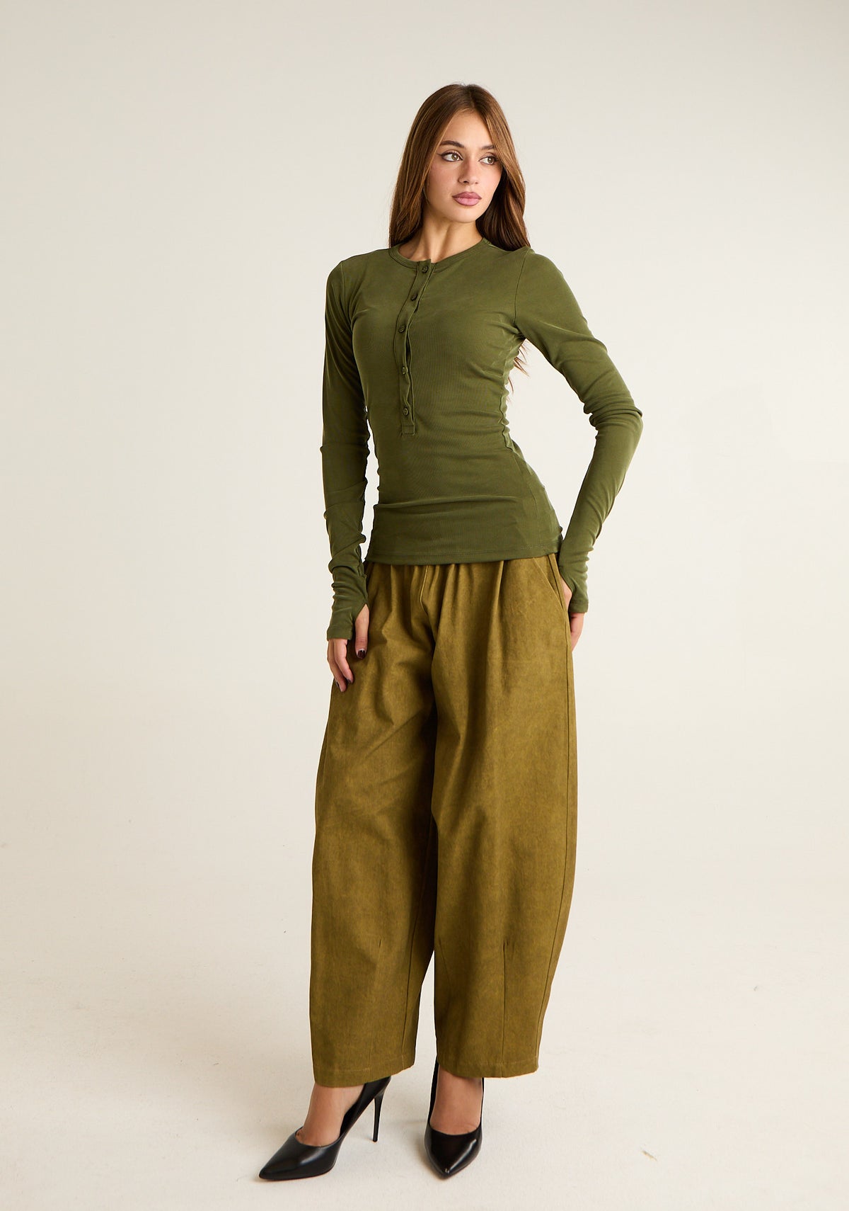 Maglia con scollo serafino