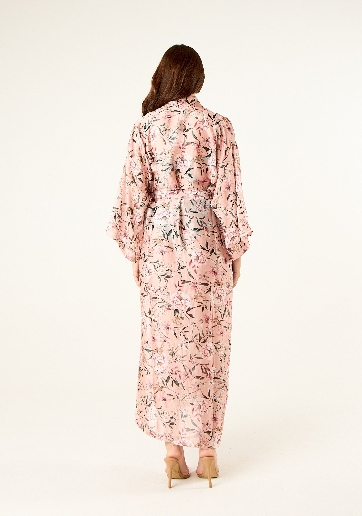 Kimono lungo in tessuto scivolato