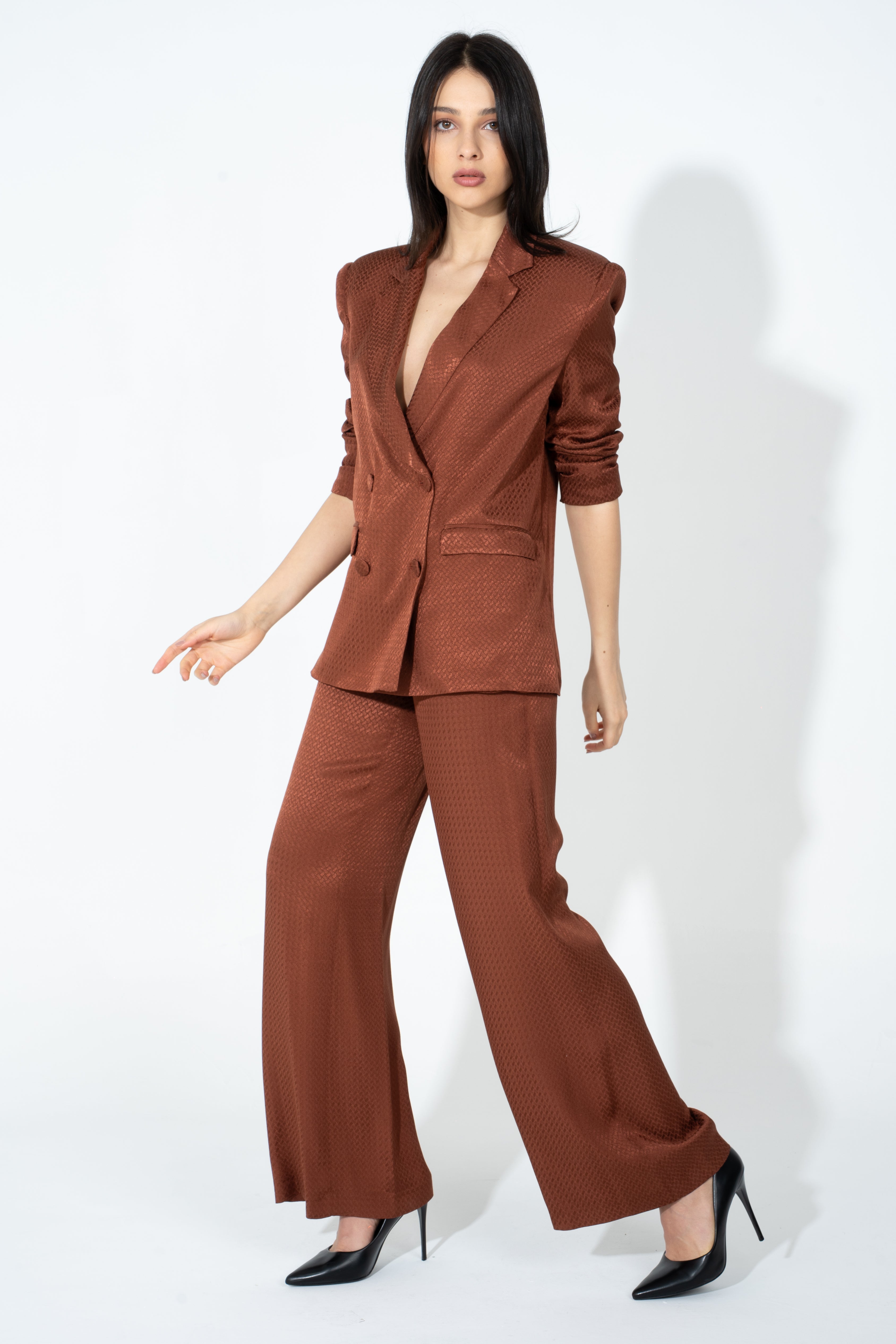 Blazer doppio petto ricamato
