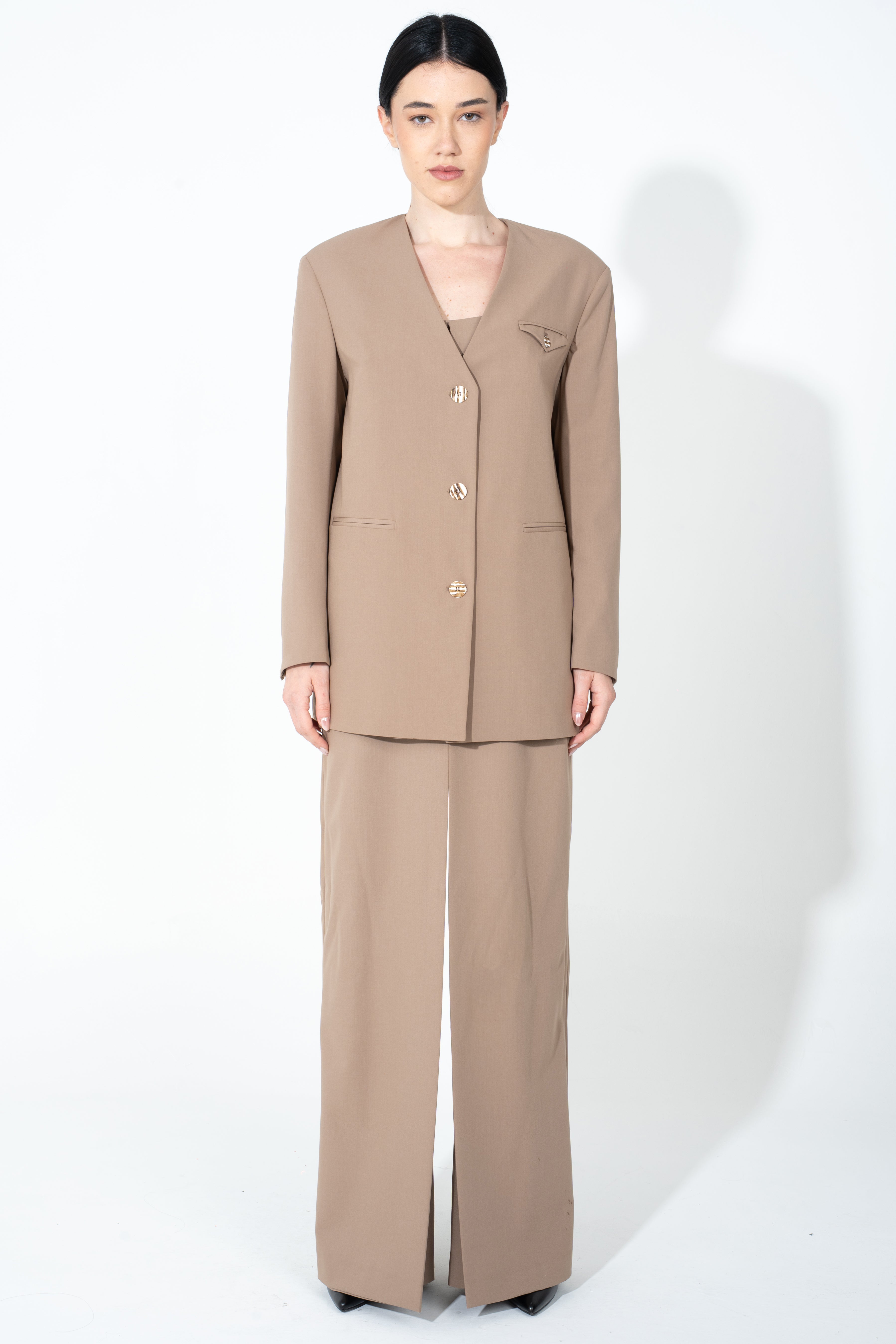Blazer senza colletto