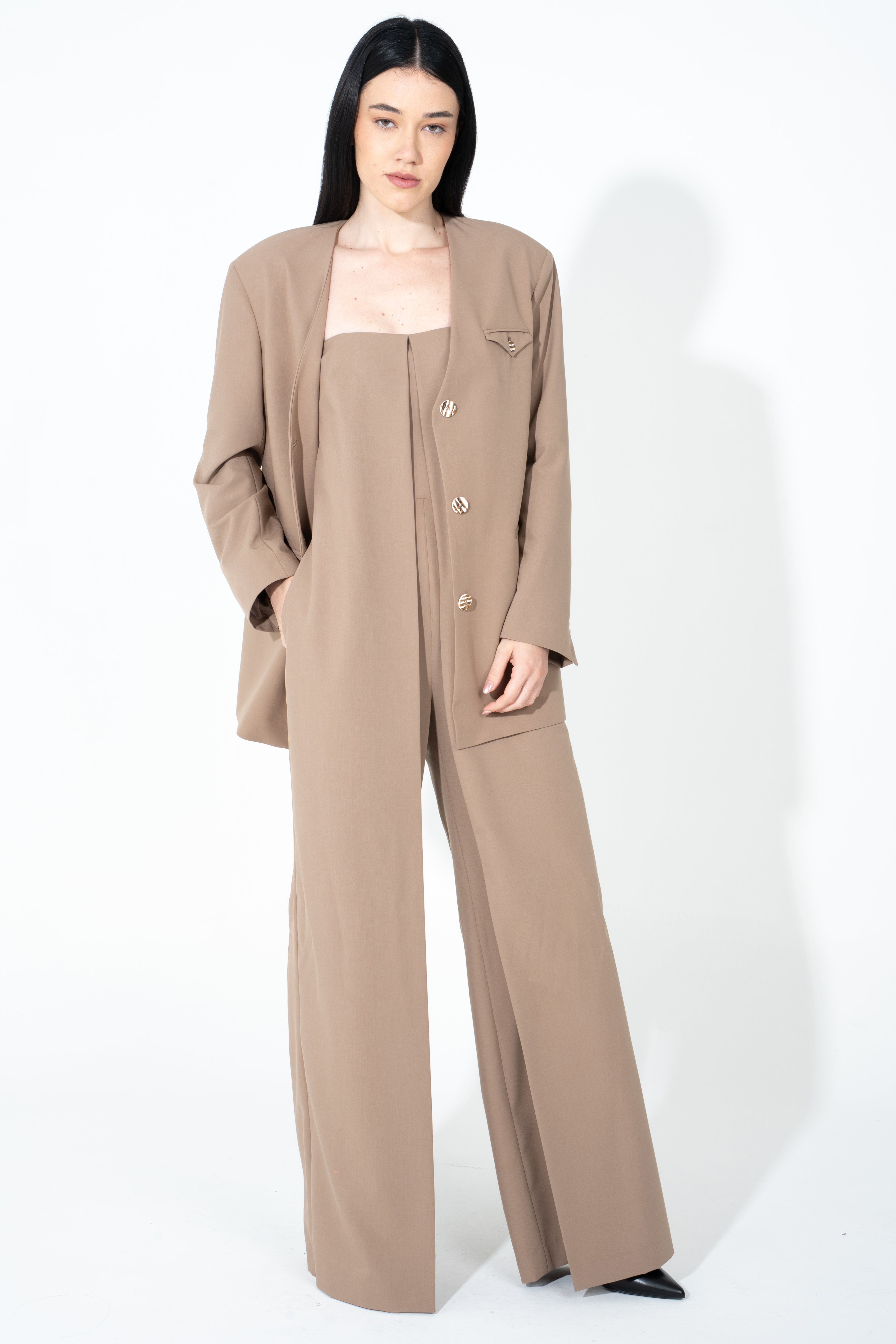 Blazer senza colletto
