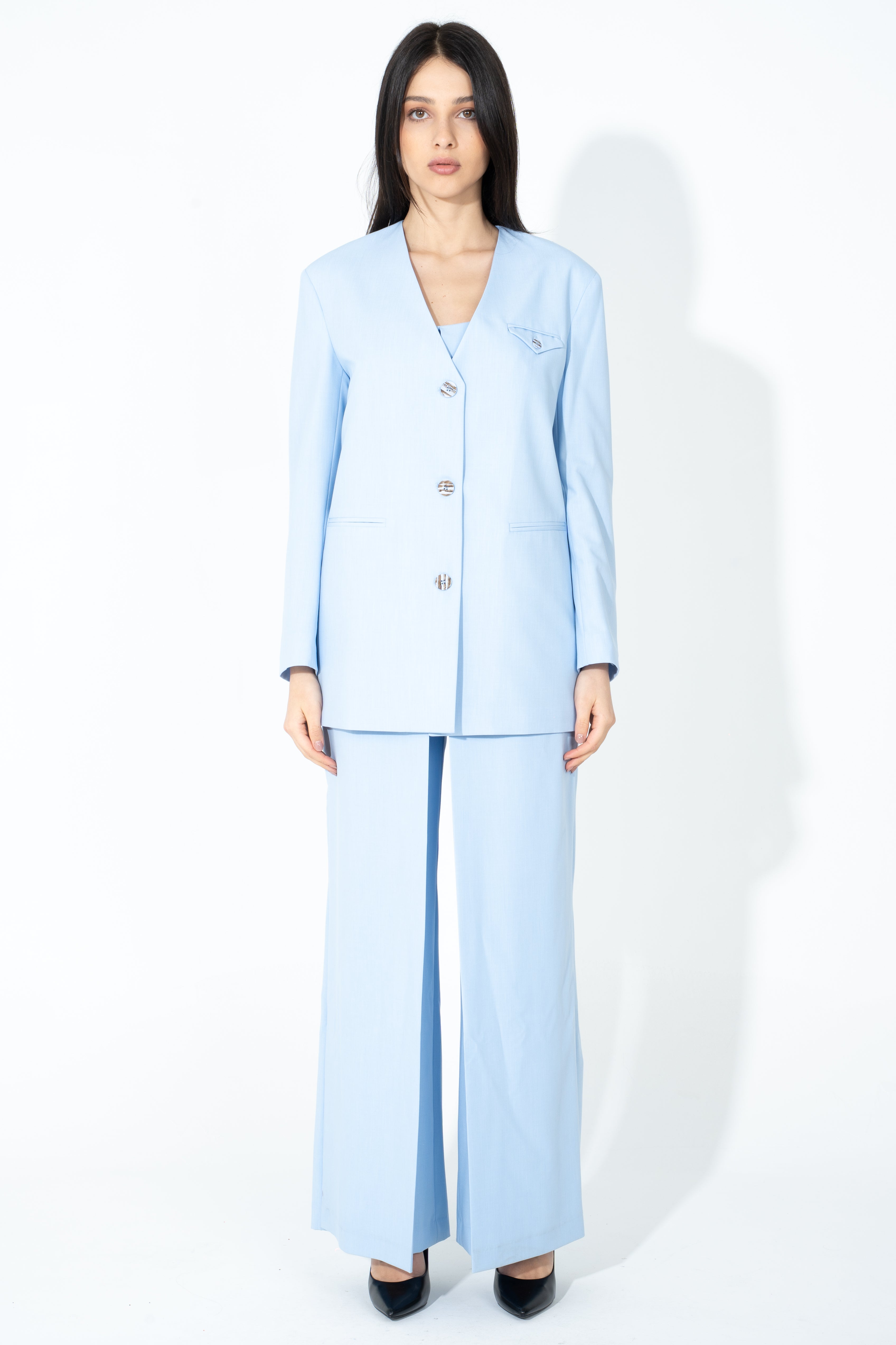 Blazer senza colletto