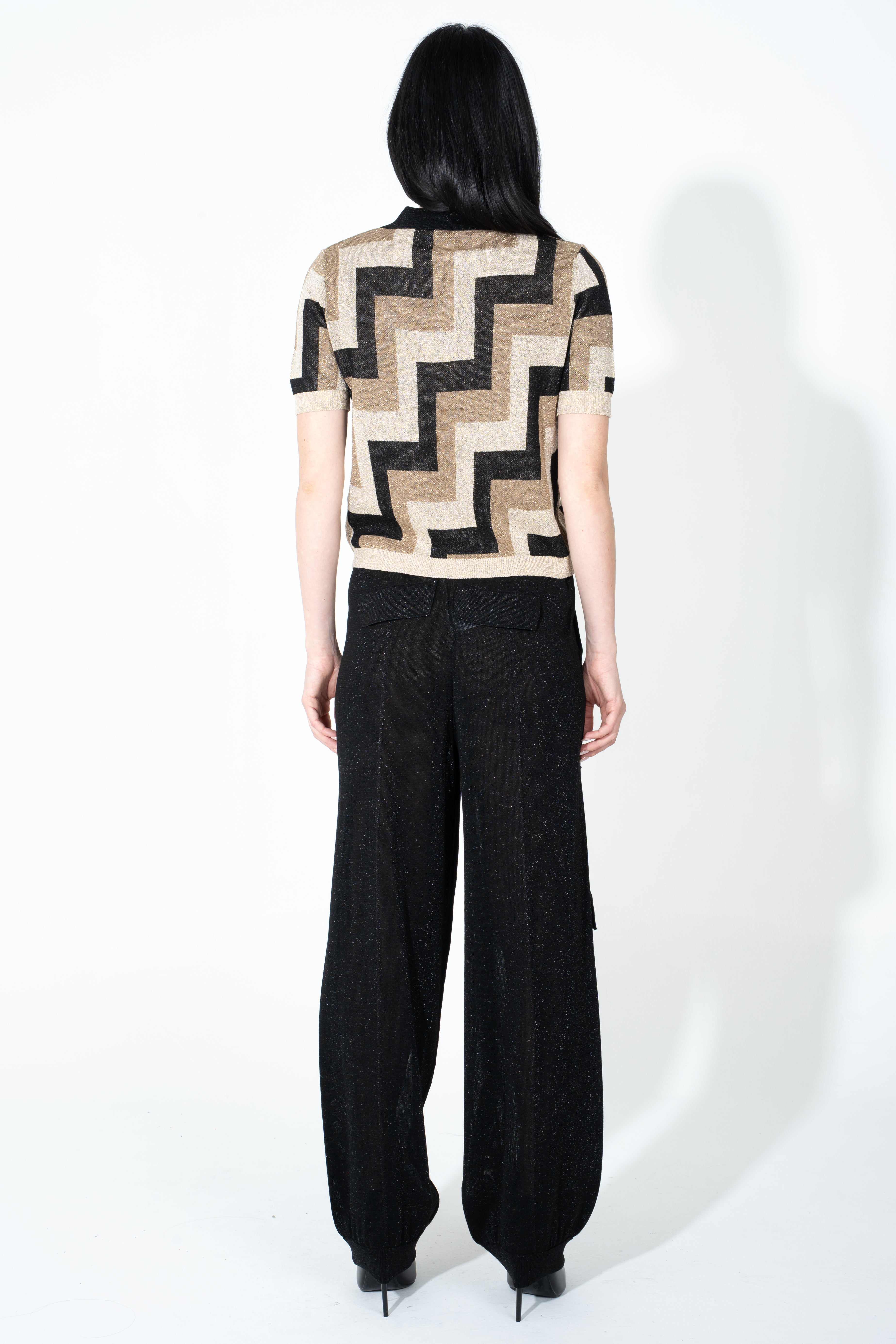 Pantalone cargo in maglia