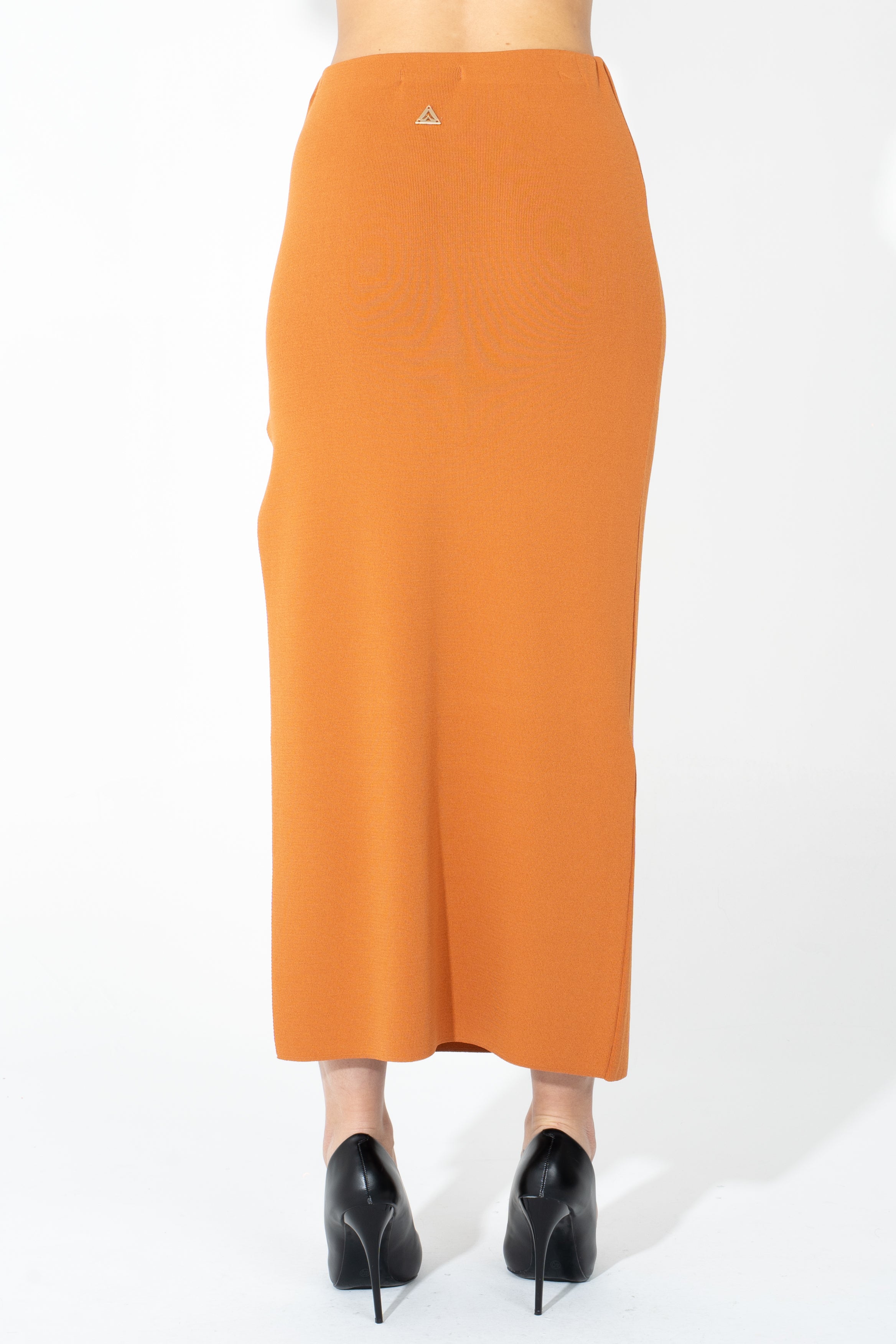Gonna in maglia con spacco laterale