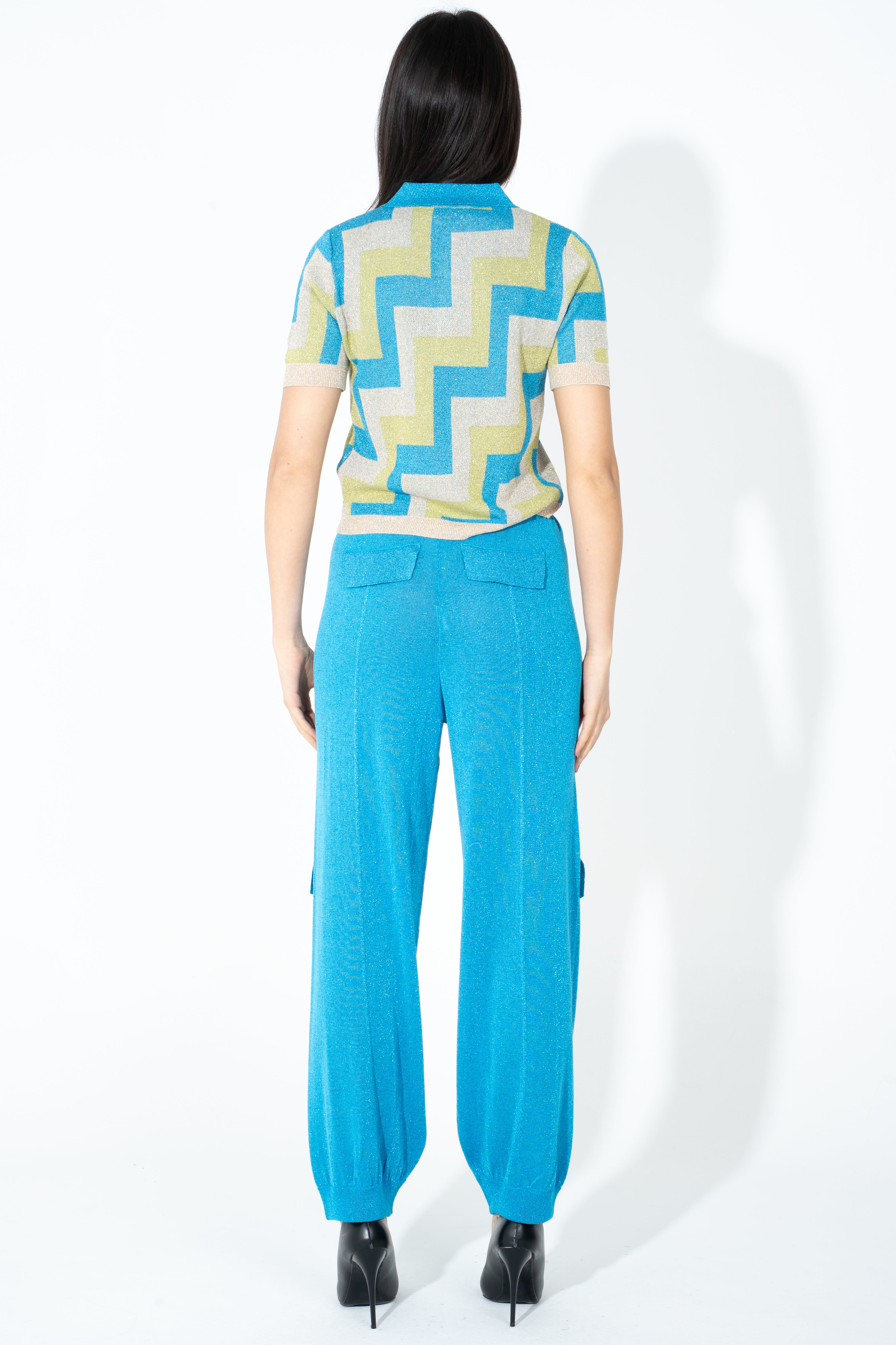 Polo jacquard lurex