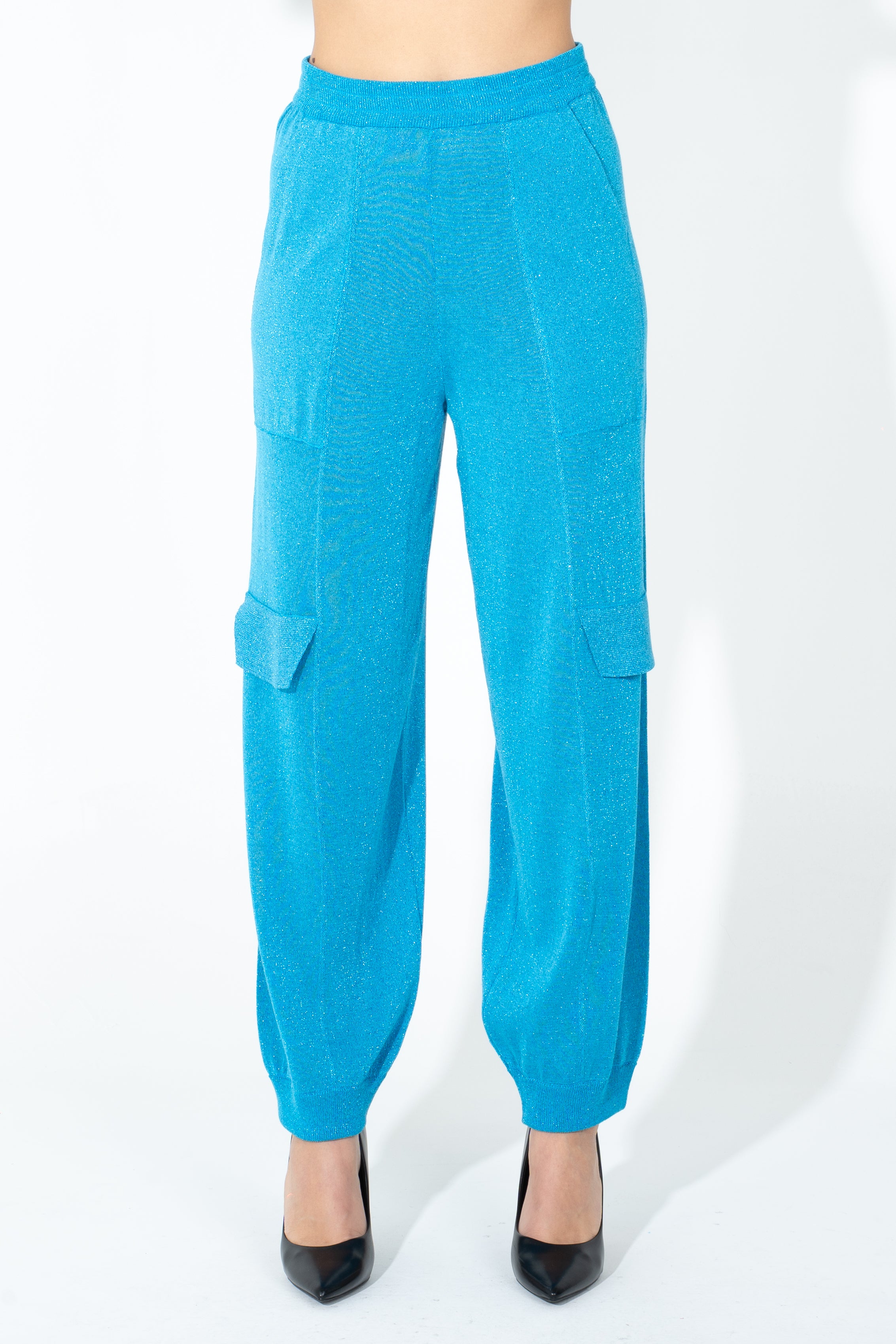Pantalone cargo in maglia