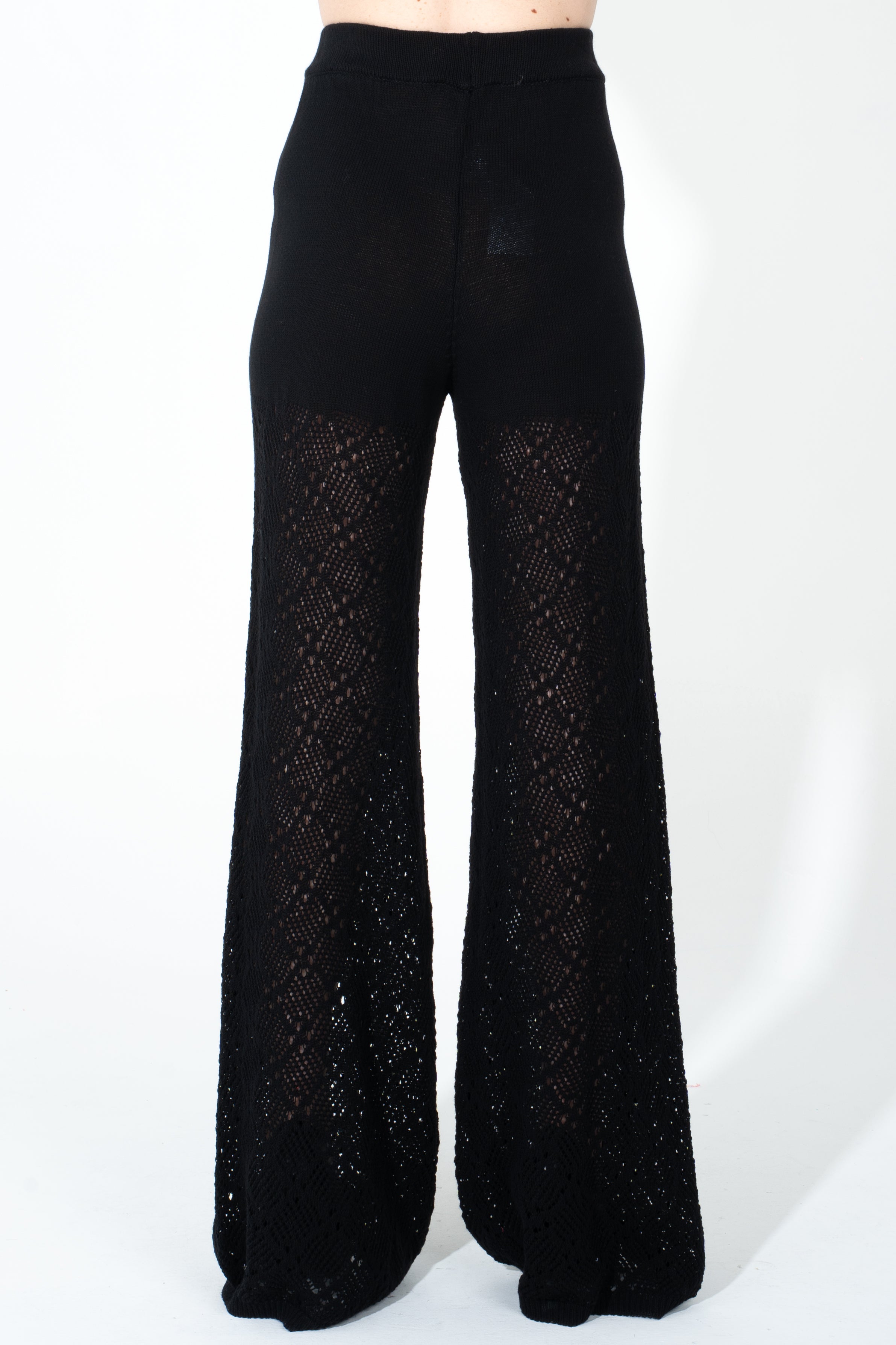Pantalone in maglia traforata