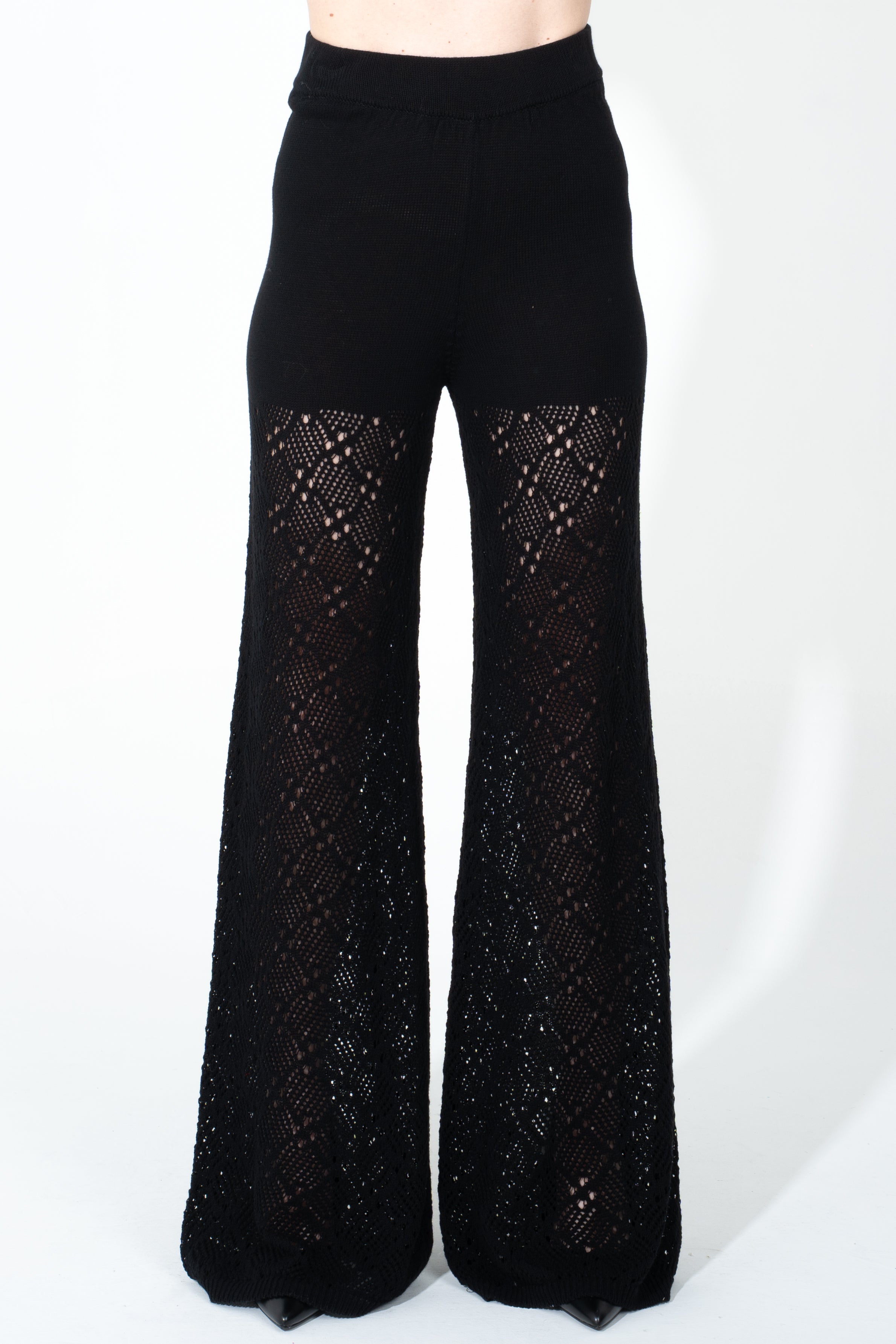 Pantalone in maglia traforata